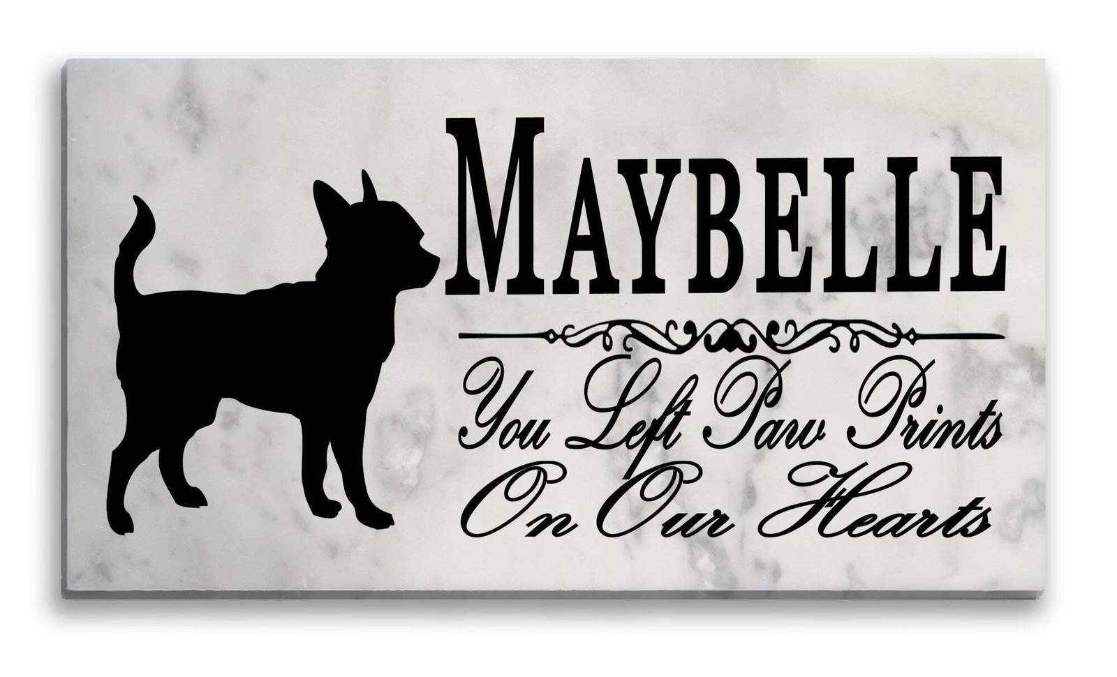 Chihuahua Memorial Stone Plaque Personalized Garden Rock Grave Marker You Left P