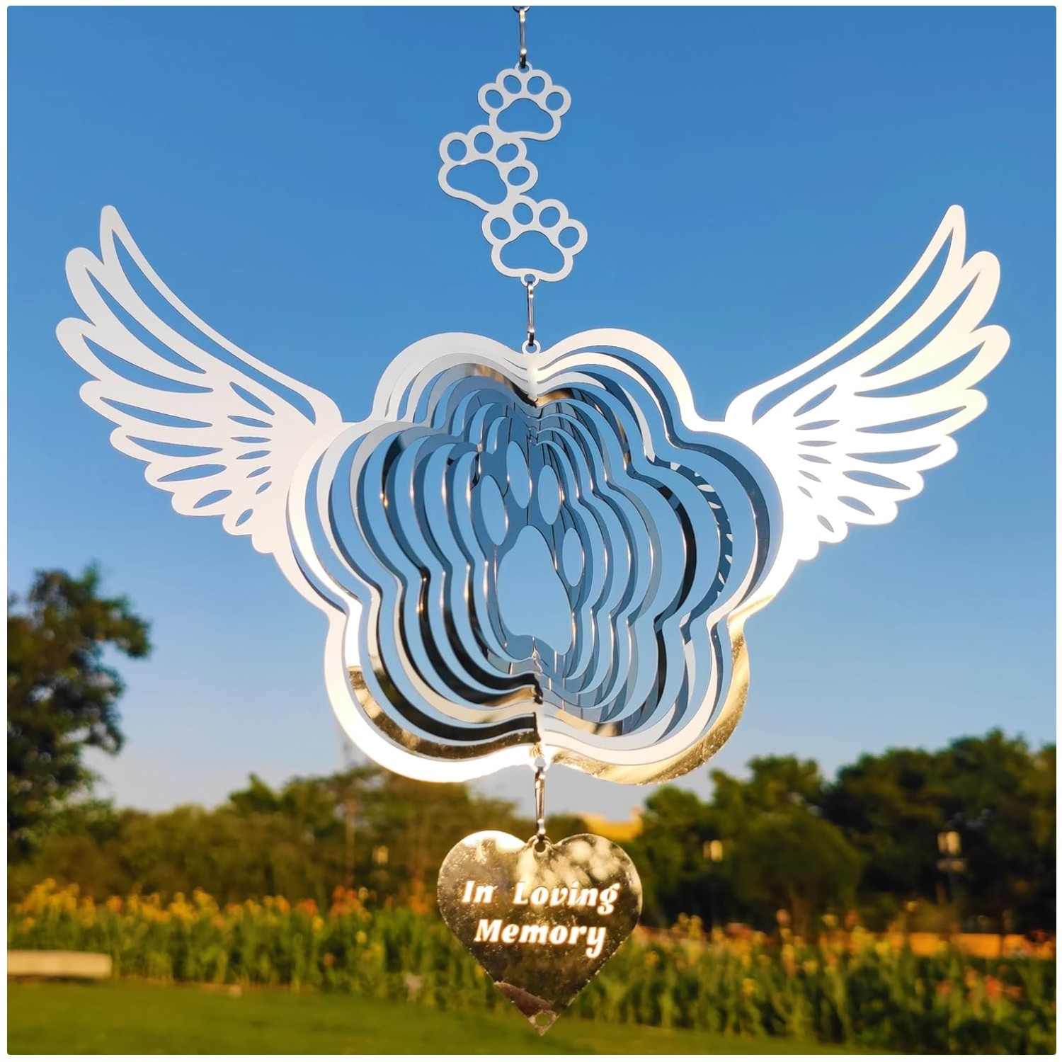 Stainless Steel Pet Memorial Wind Spinner