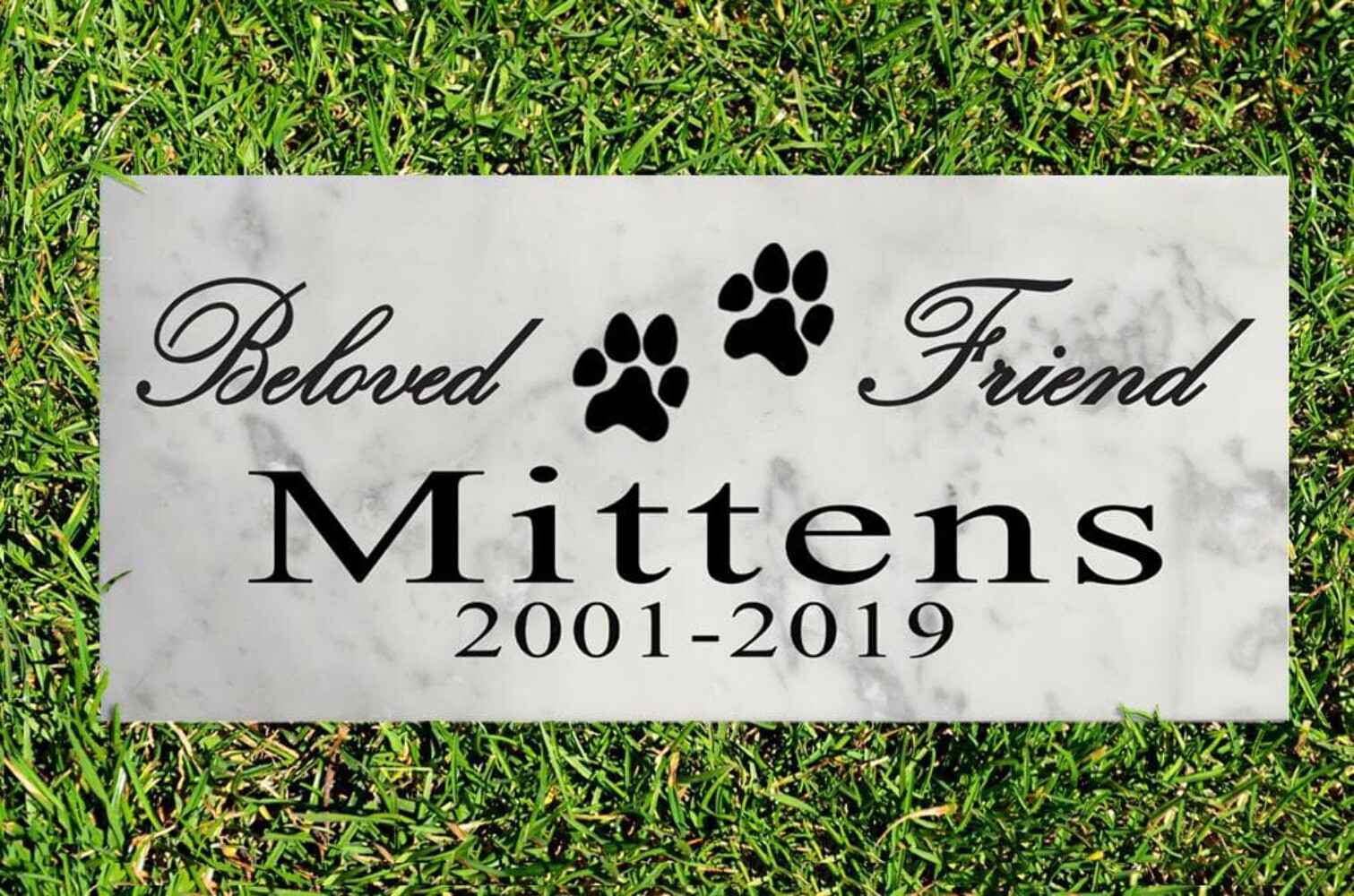 Cat Memorial Stone Plaque Grave Marker Personalized Headstone