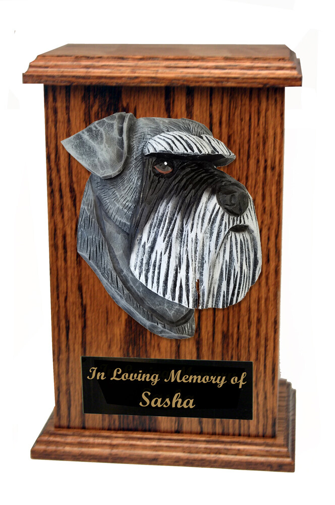 Schnauzer Natural Memorial Urn
