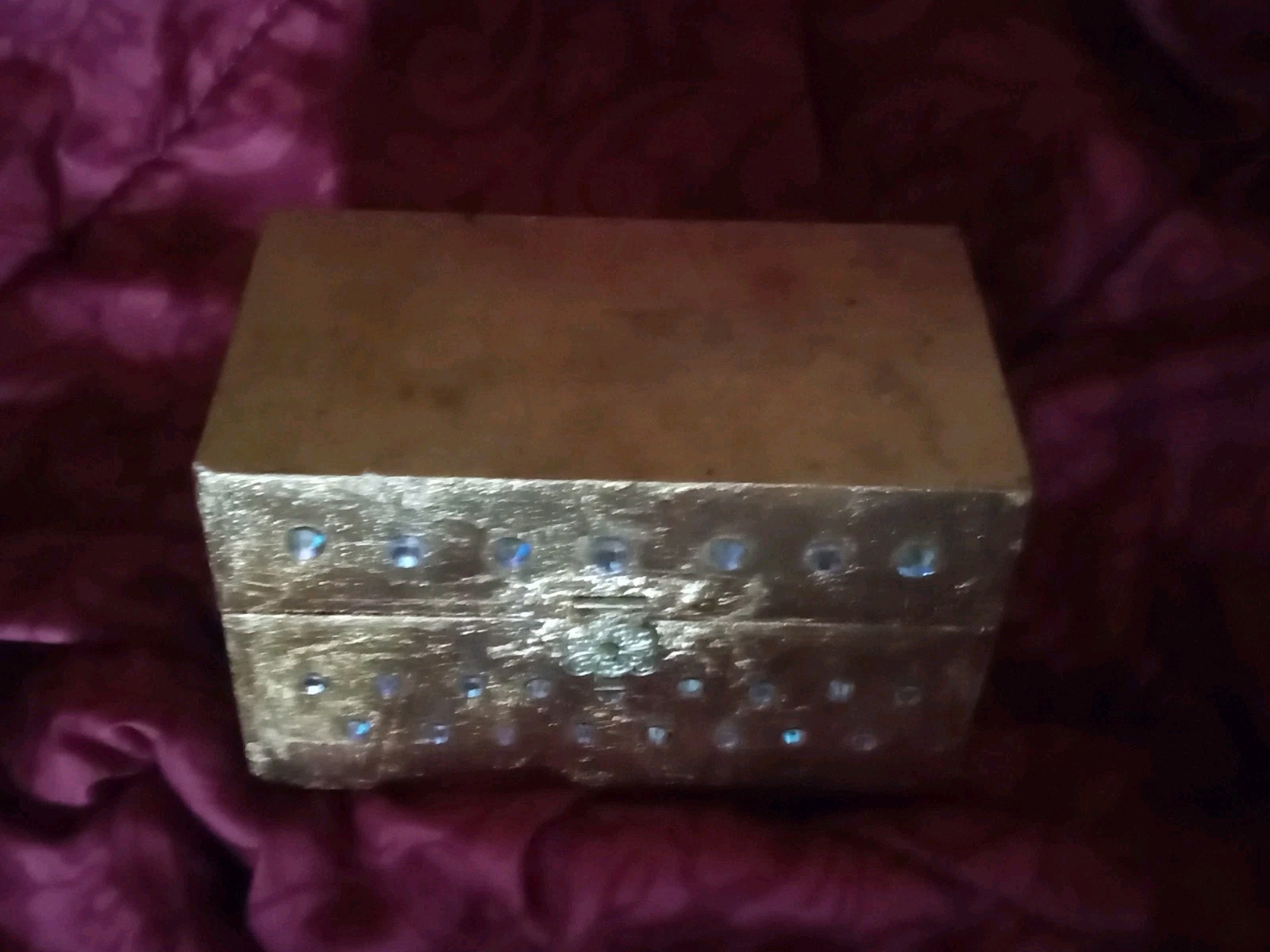 Handmade Dog Urn. Real Gold Leaf, Swarovski. Dog Cat Urn One Of A Kind