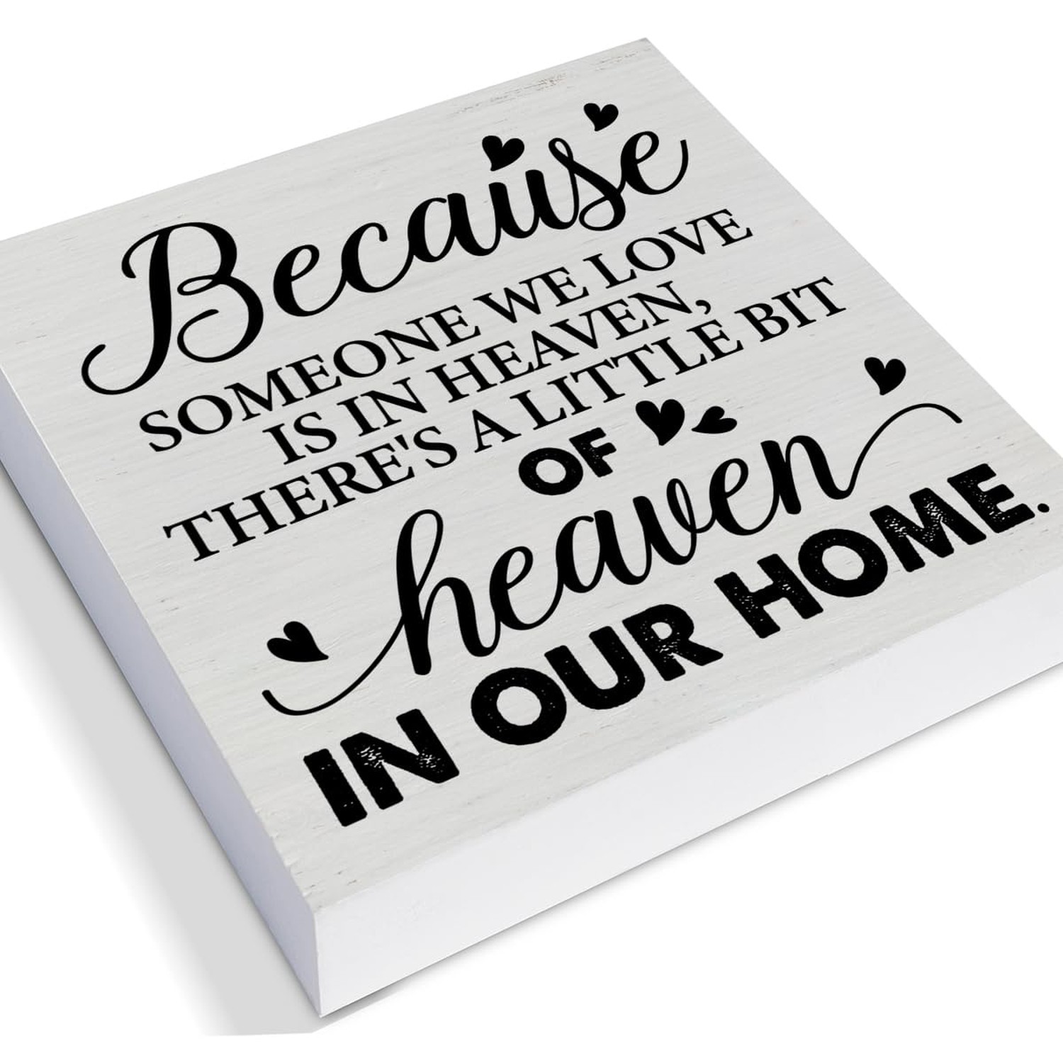 Sympathy Quote Decorative Wooden Box Sign Remembrance Memorial Theme Because …