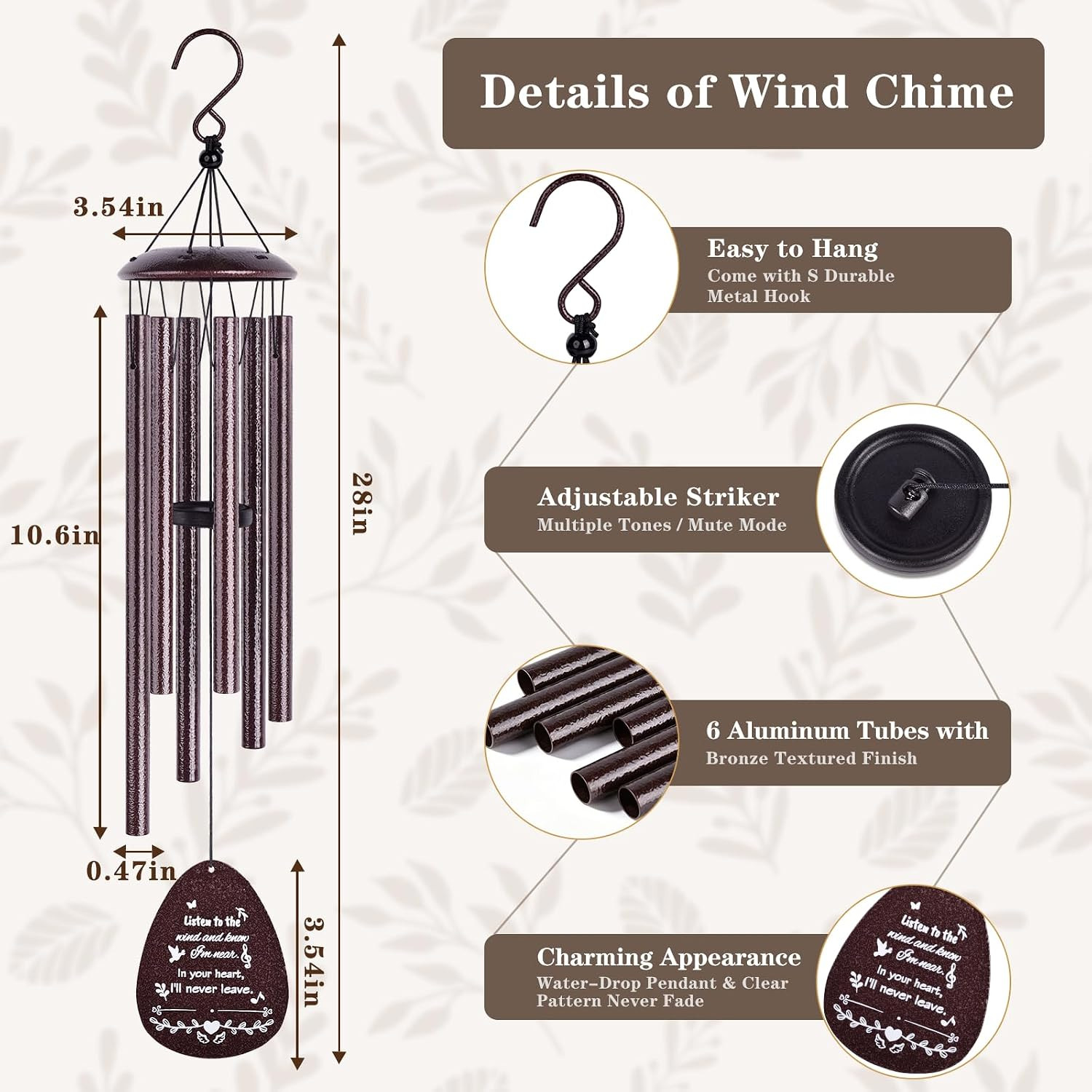 Pet Memorial Gifts for Dogs, Cat Memorial, Pet Memorial Wind Chime