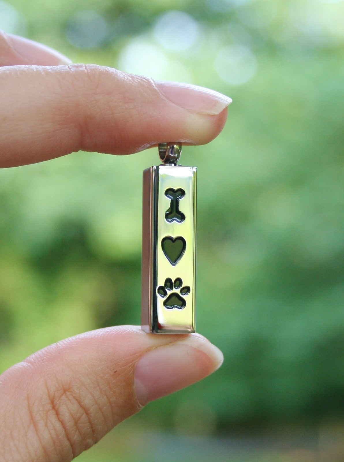 Pet Cremation Jewelry Pendant Urn Necklace for Ashes Dog Bone Heart Paw Print
