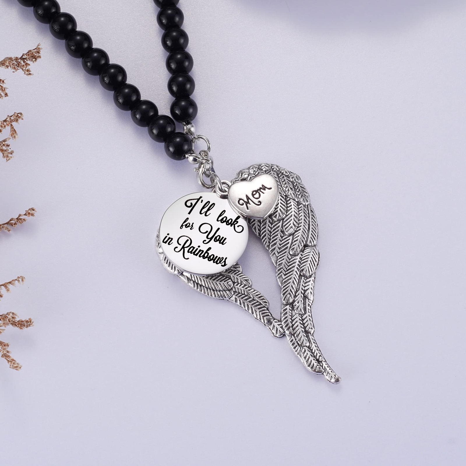 Loss of Mother Memorial Car Charm – Sympathy Rear View Mirror Hang Accessory …