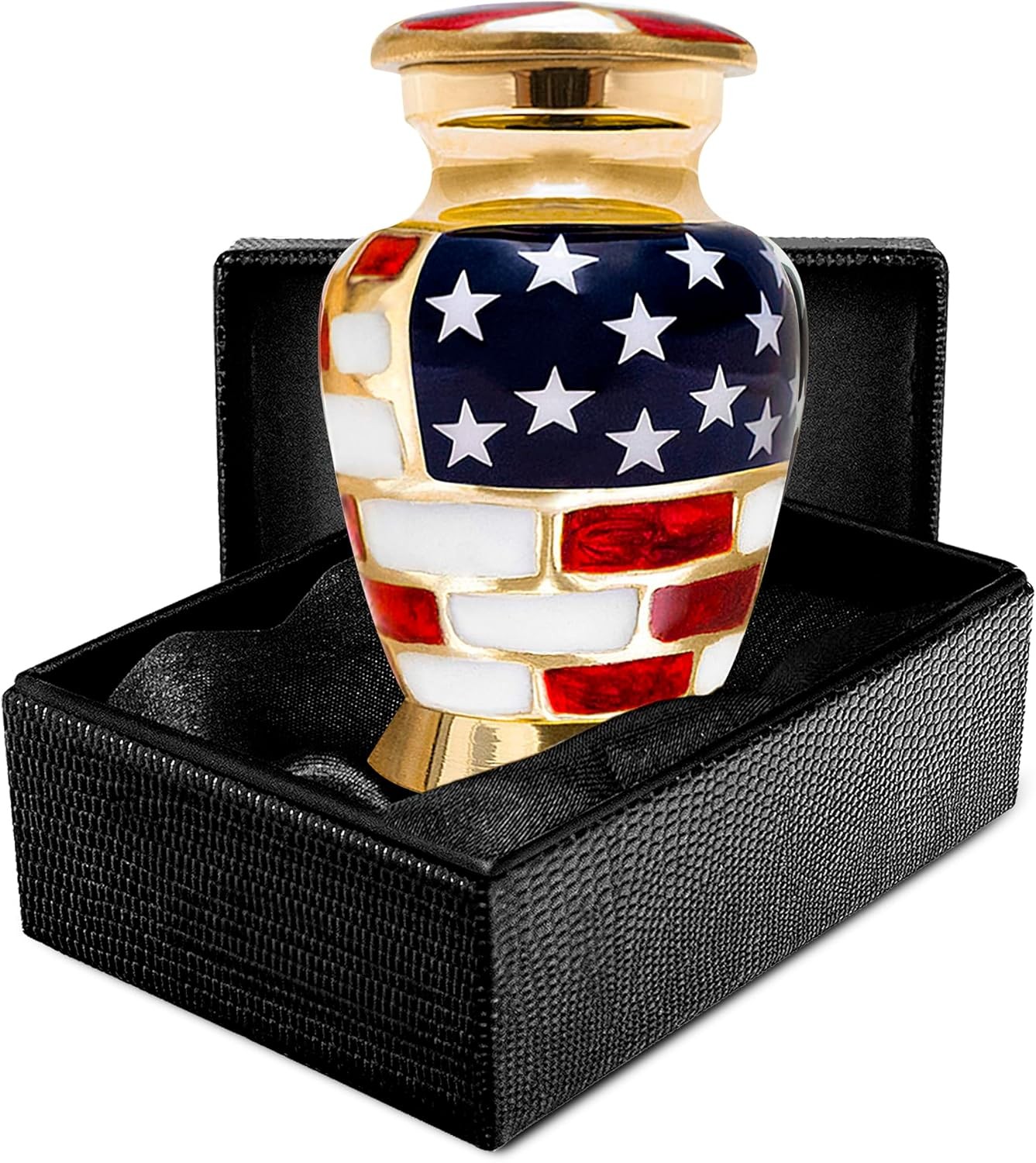 Trupoint Memorials Small Urns for Human Ashes Keepsake, Military and Patriotic