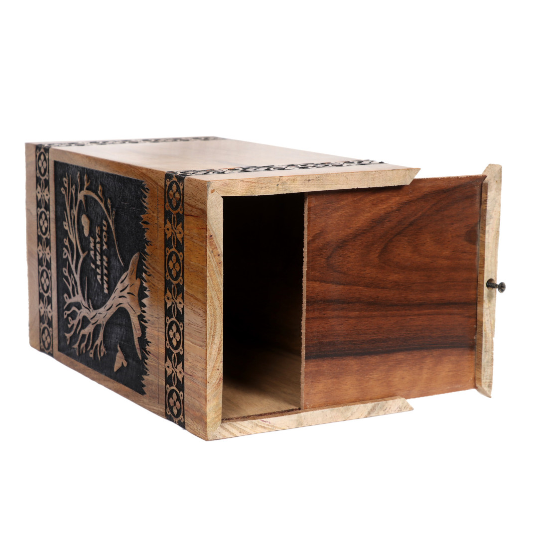 Human Ashes Adult Male Female, Wooden Urns Box Mango Wood Cremation Urns for