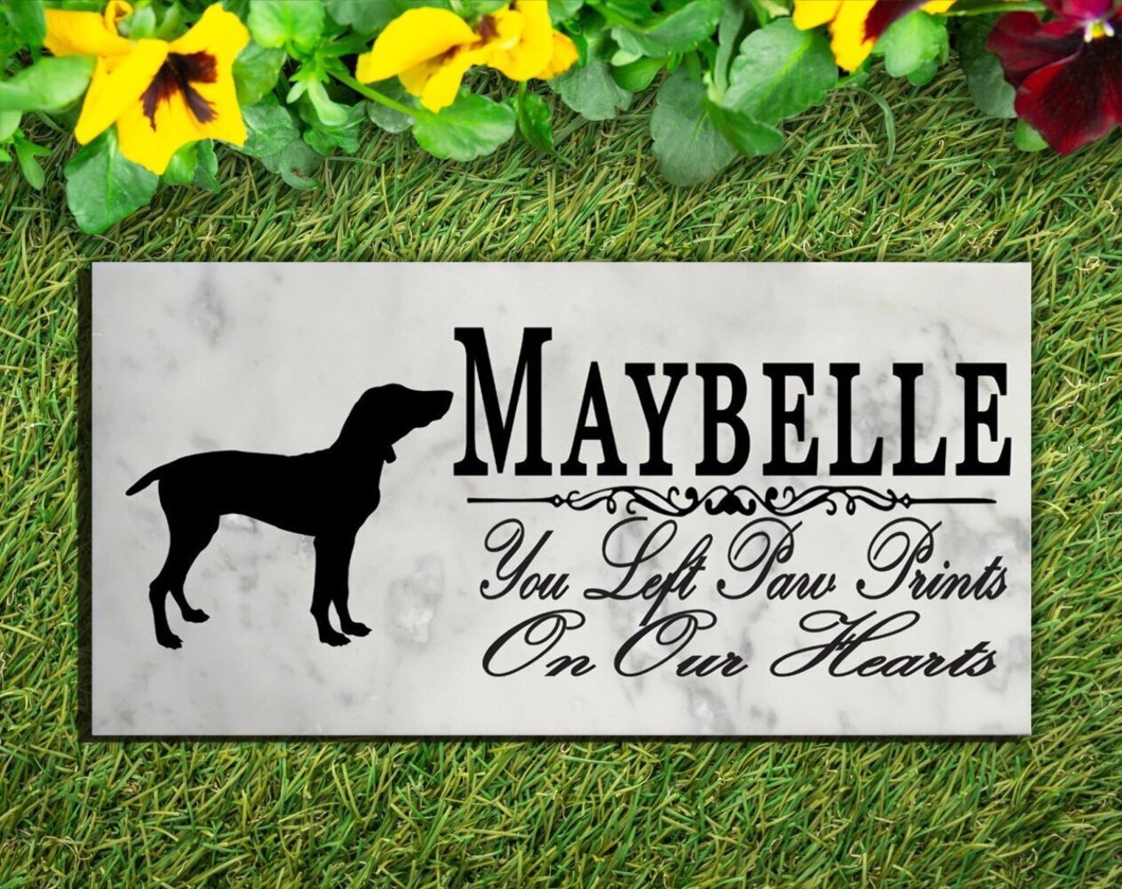 Vizsla Memorial Stone PERSONALIZED Dog Garden Rock Grave Marker Outdoor or Indoo