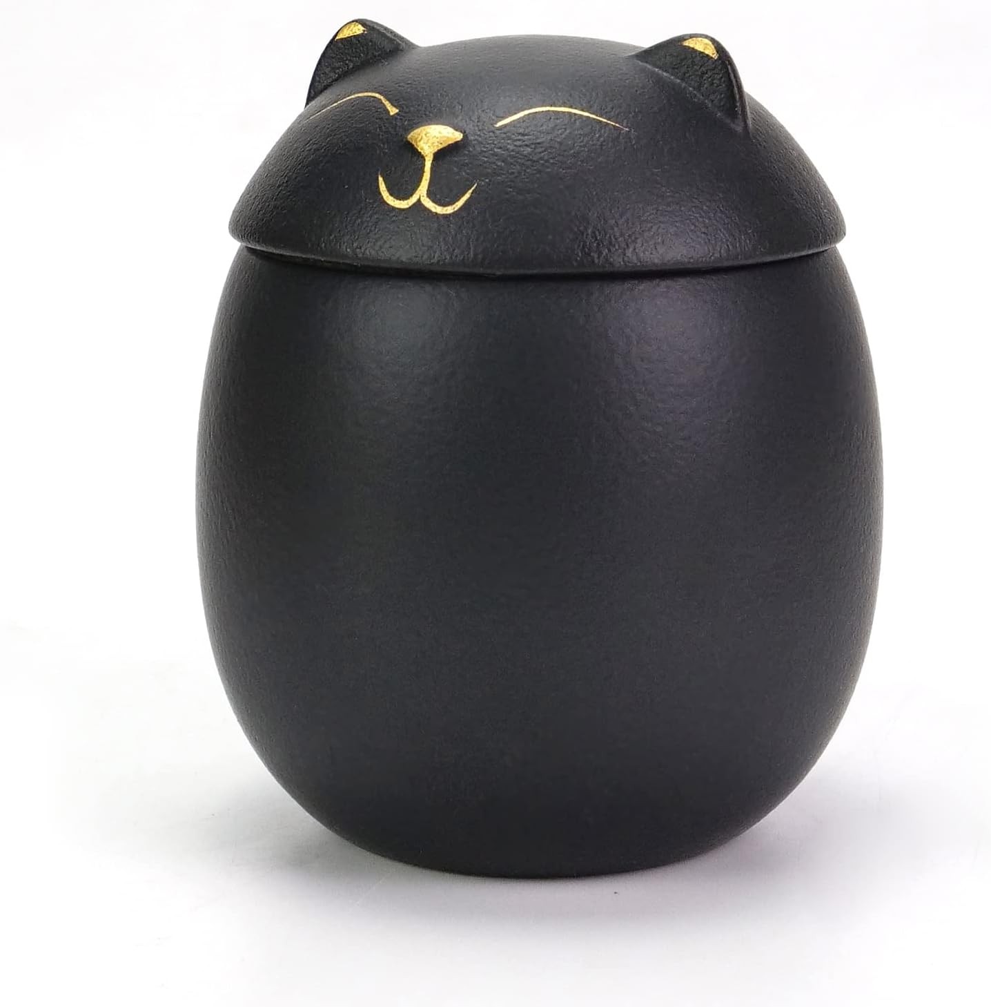 Cat Urn Dog Sized 3.2×2.9 and 4.9×4.25. A Smiley-Cat Pet 33 cu/in, Black