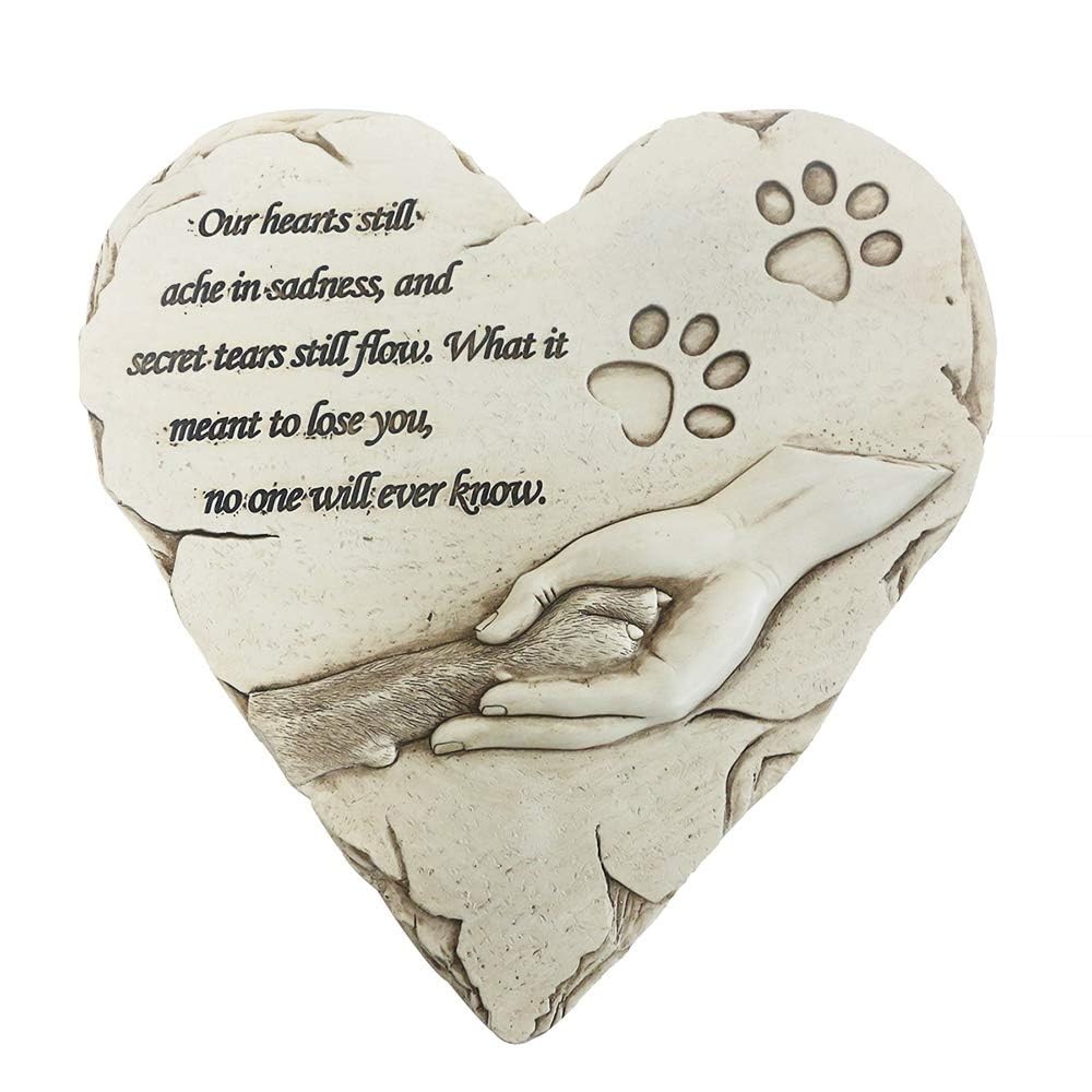 New York Dog Pet Memorial Stones, Heart-Shaped Loss of Pet Dog Grave Stone He…
