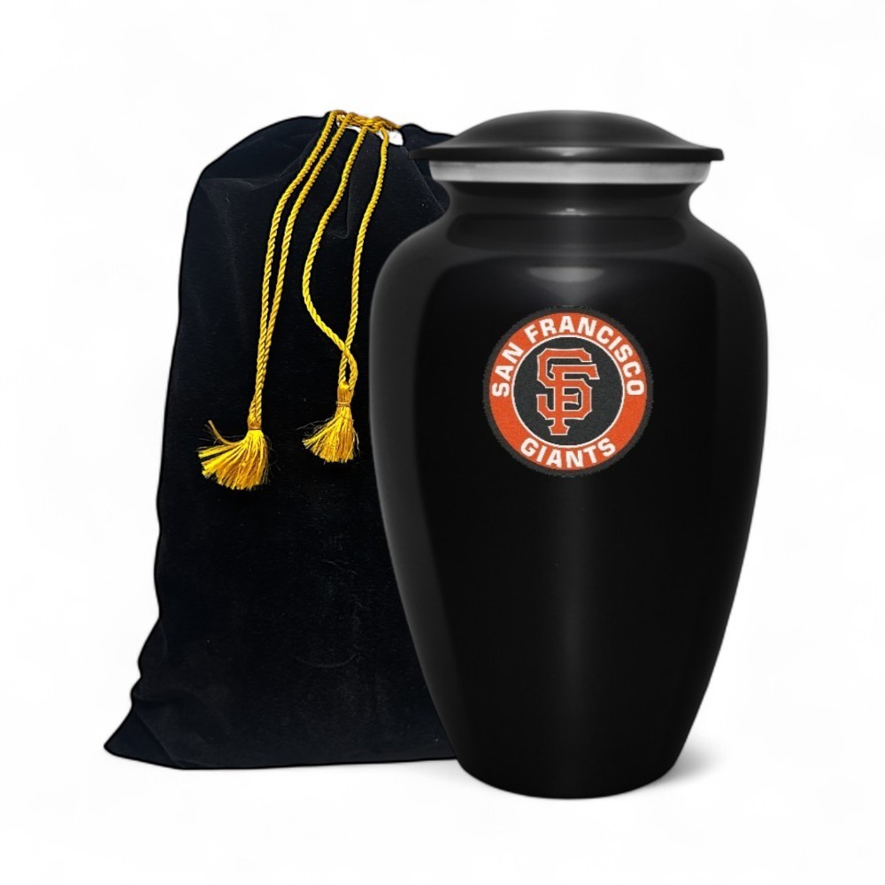 San Francisco Giants Baseball Theme Large Cremation Urn Adult Human Ashes w/Bag