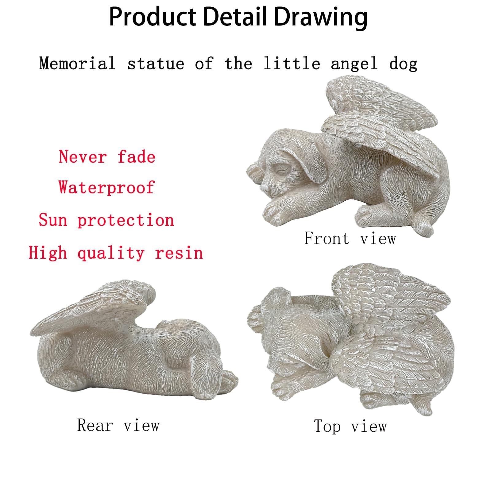 Small Dog Memorial Gifts for Loss of Dog,Resin Pet Memorial Statues,Forever M…