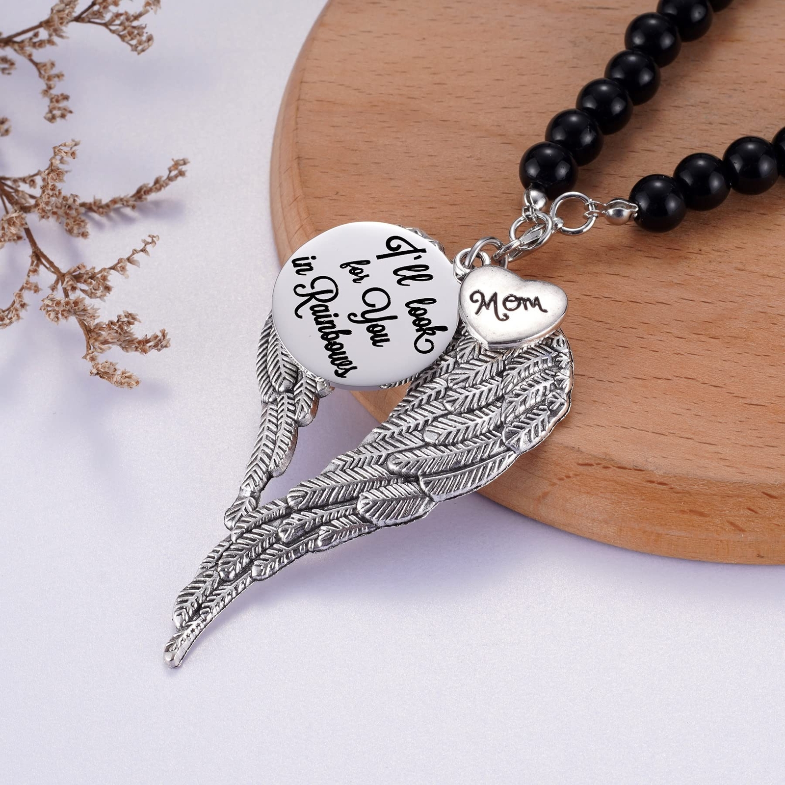 Loss of Mother Memorial Car Charm – Sympathy Rear View Mirror Hang Accessory …