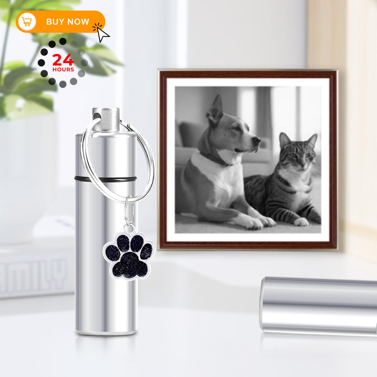 Asaisimg 3 Pcs Mini Urn for Dog Ashes, Waterproof Cremation Pet Urns Silver