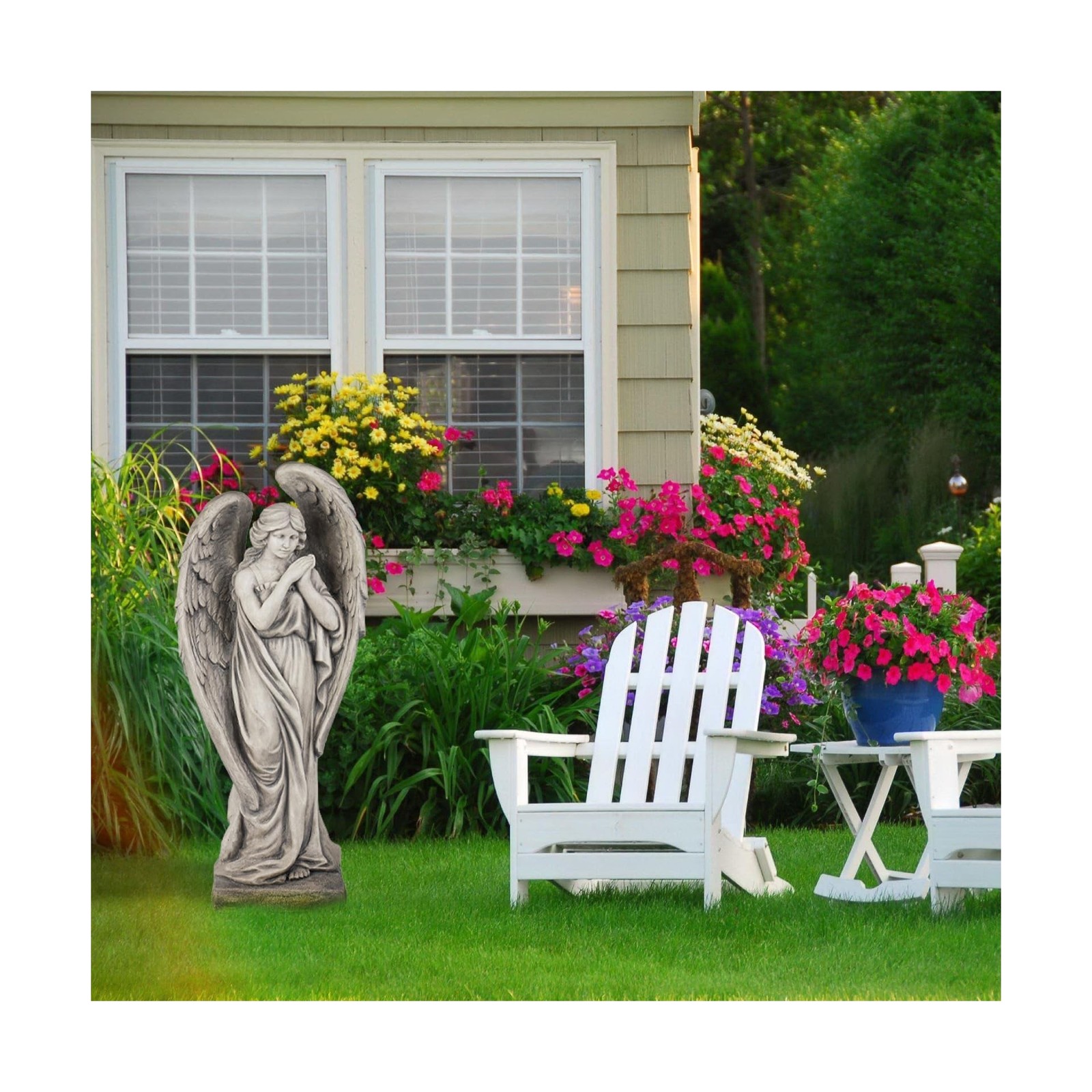 Outdoor Statues Angel Décor Garden Statue – 34 inch Large Garden Angels Out