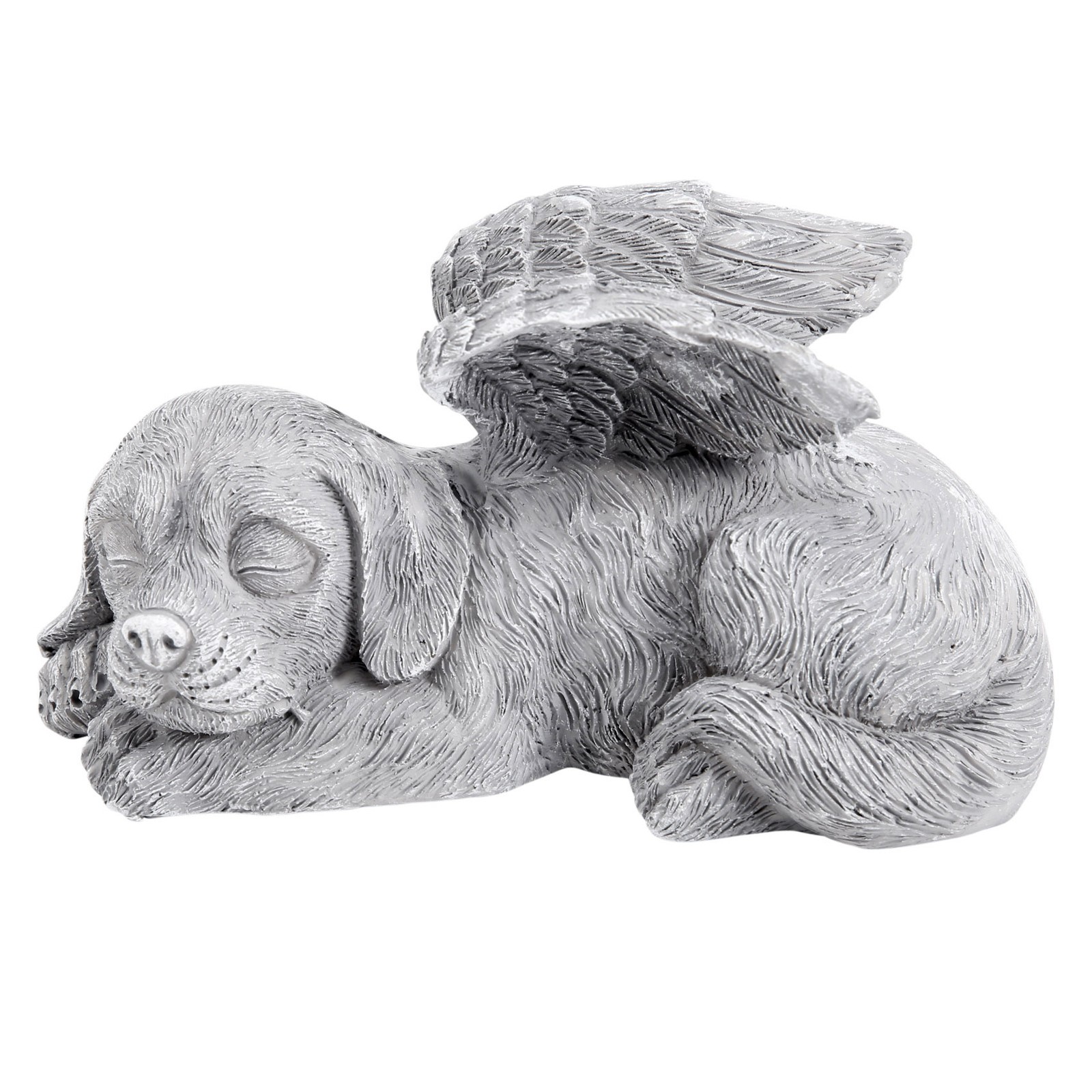 Dog Angel Pet Memorial Tombstone Marking Statue, Resin, Stone Finish T1U37325