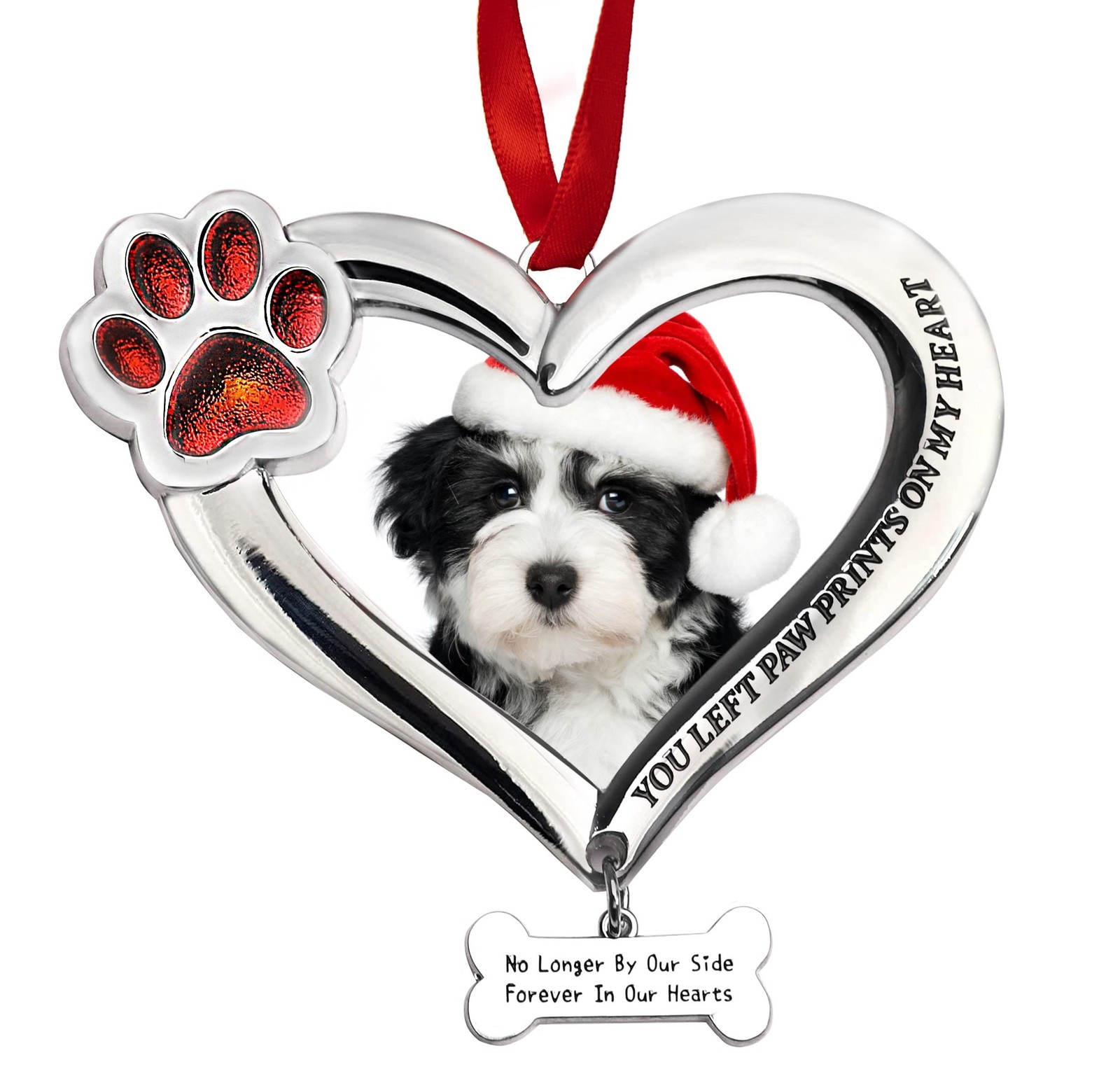 Personalized Pet Memorial Photo Ornament – Dog Cat Picture Ornament for Chris…