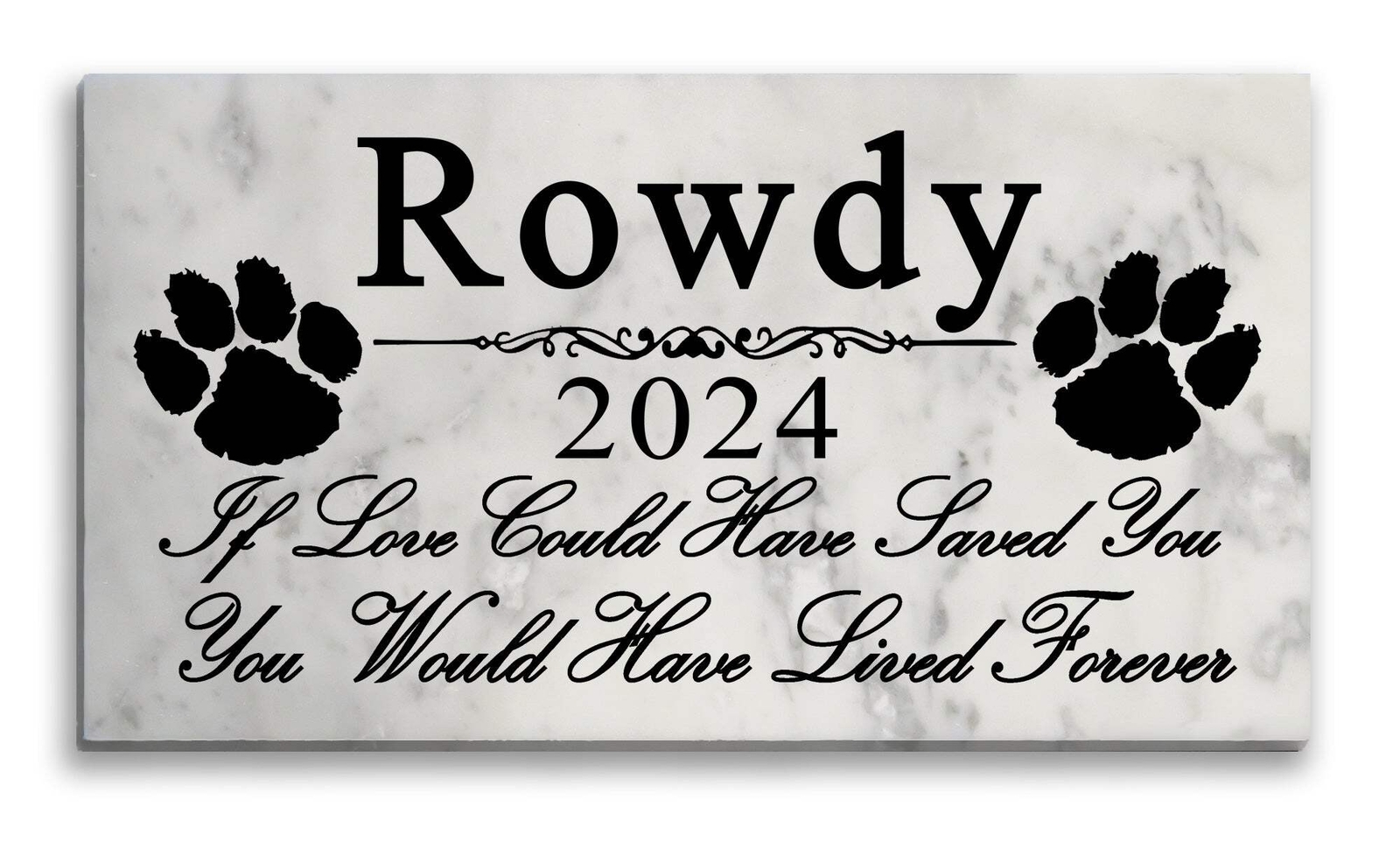 Dog Memorial Gift Stone Personalized Pet Grave Marker If Love Could Have Saved Y