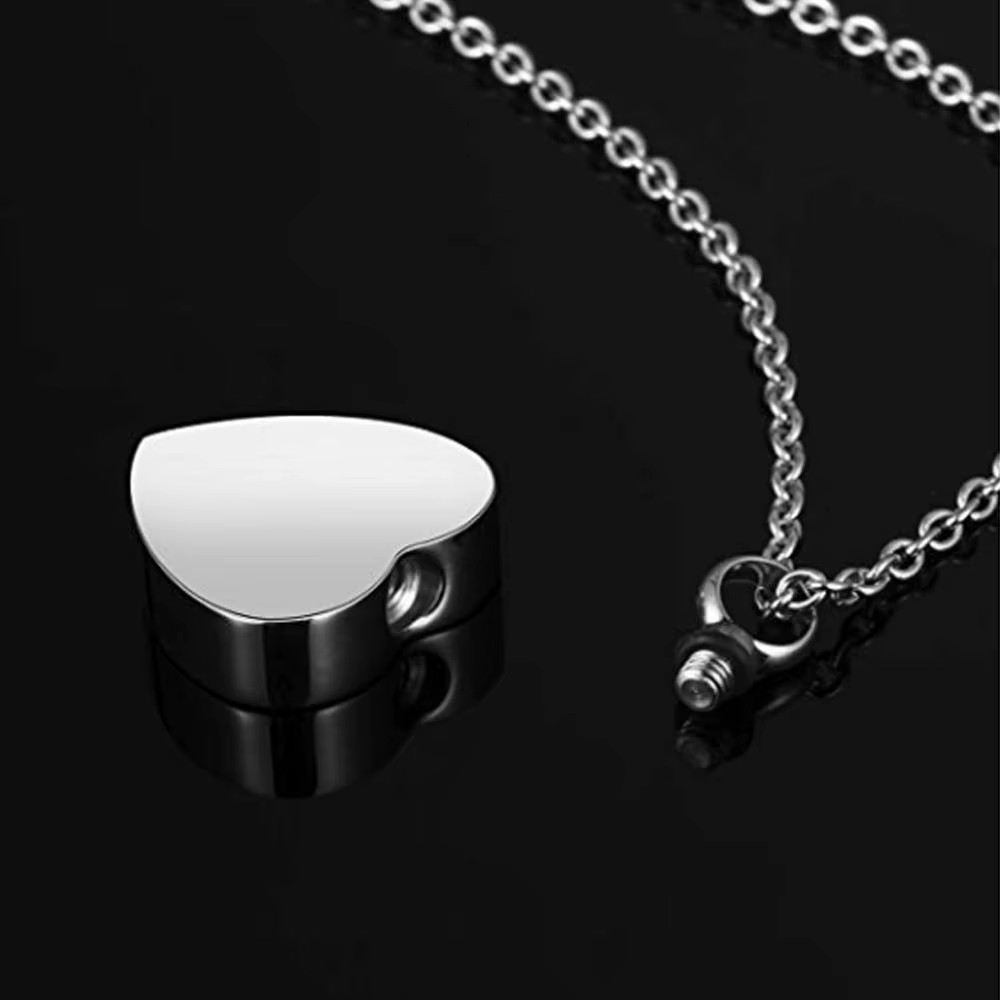 Cremation Urn Necklace Paw Print Footprint “Never Walk Alone” Pet Dog Keepsake
