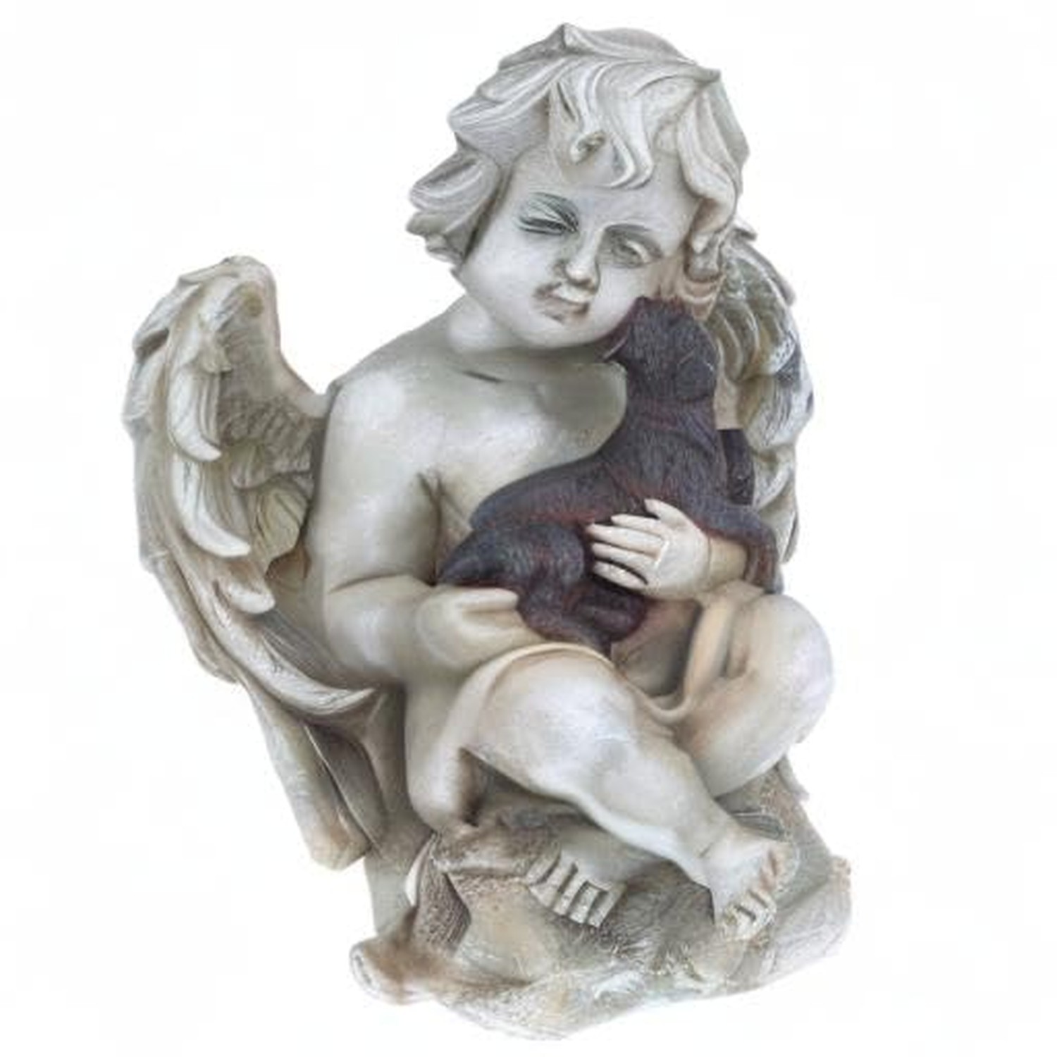 Topadorn Angel Wings Dog Memorial Statue, Heartfelt Resin Pet Figurine for Ho…