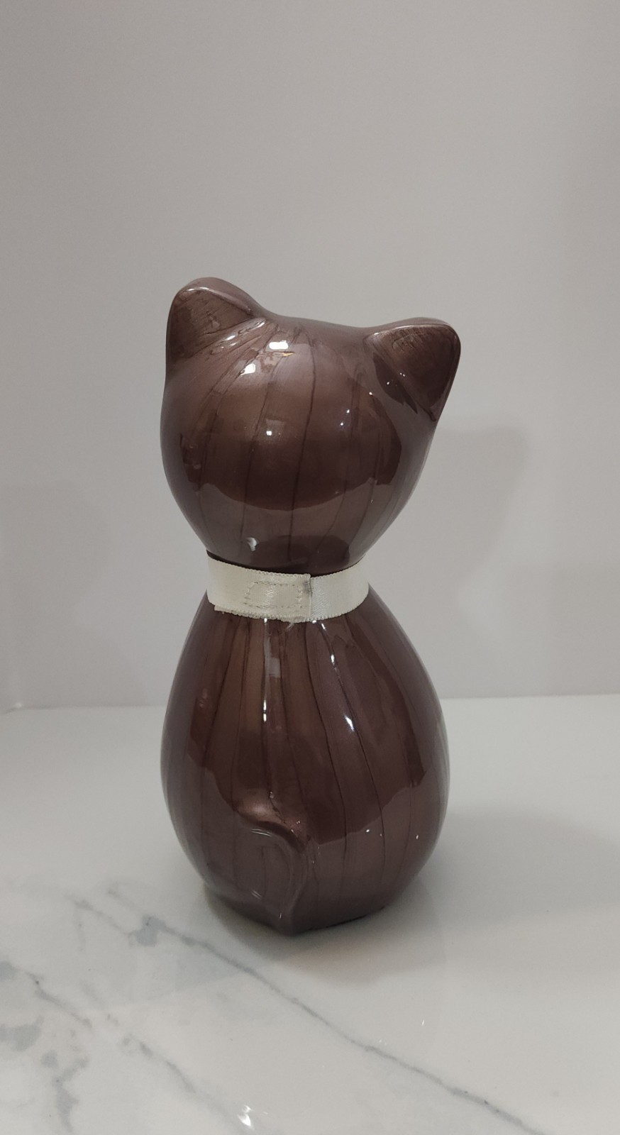 Bronze Cat Urn For Pet Ashes Hand Applied Resin Over Metal Cat Statue