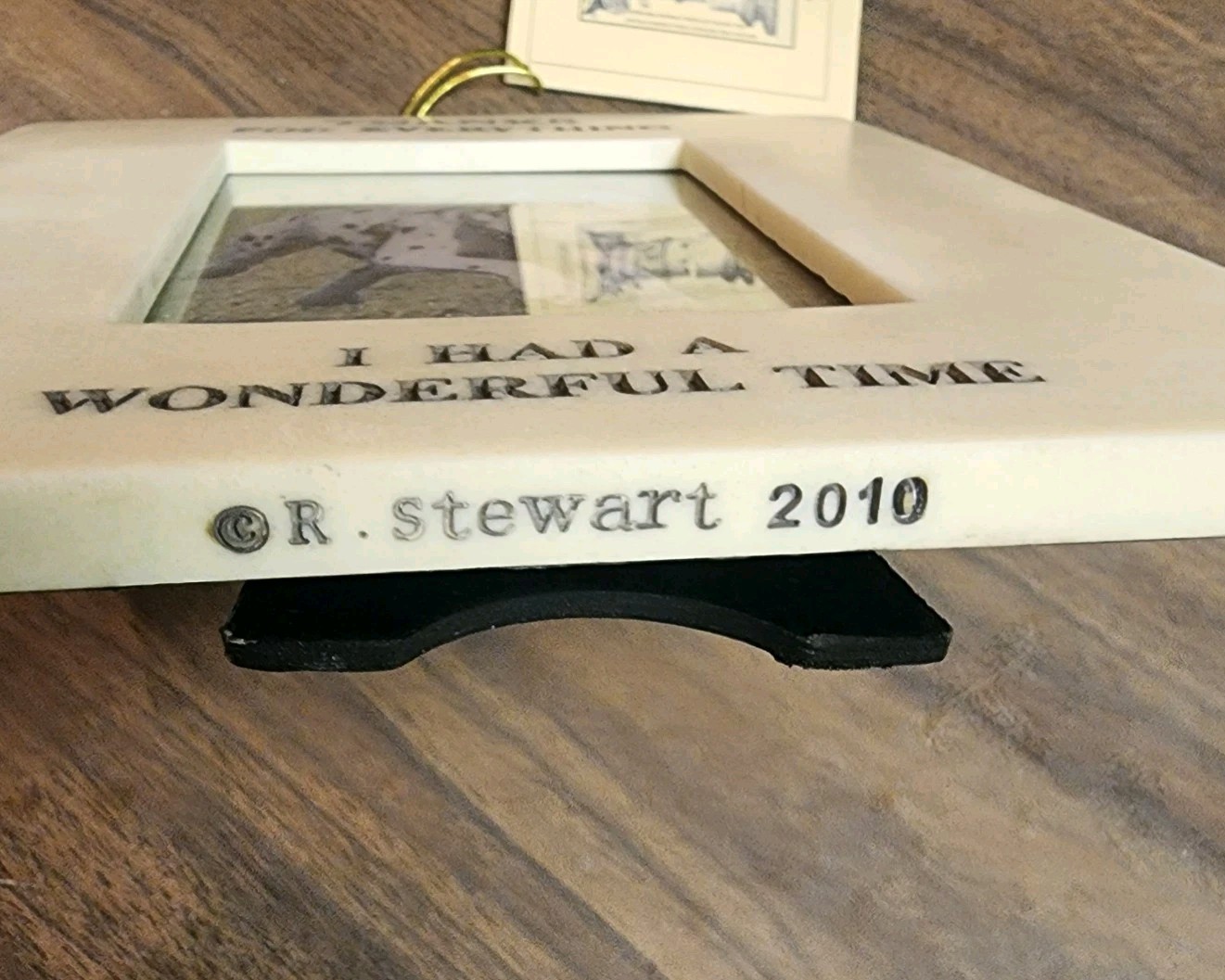 NWT Pet Memorial Photo Frame Marble Resin 6.25x8in.