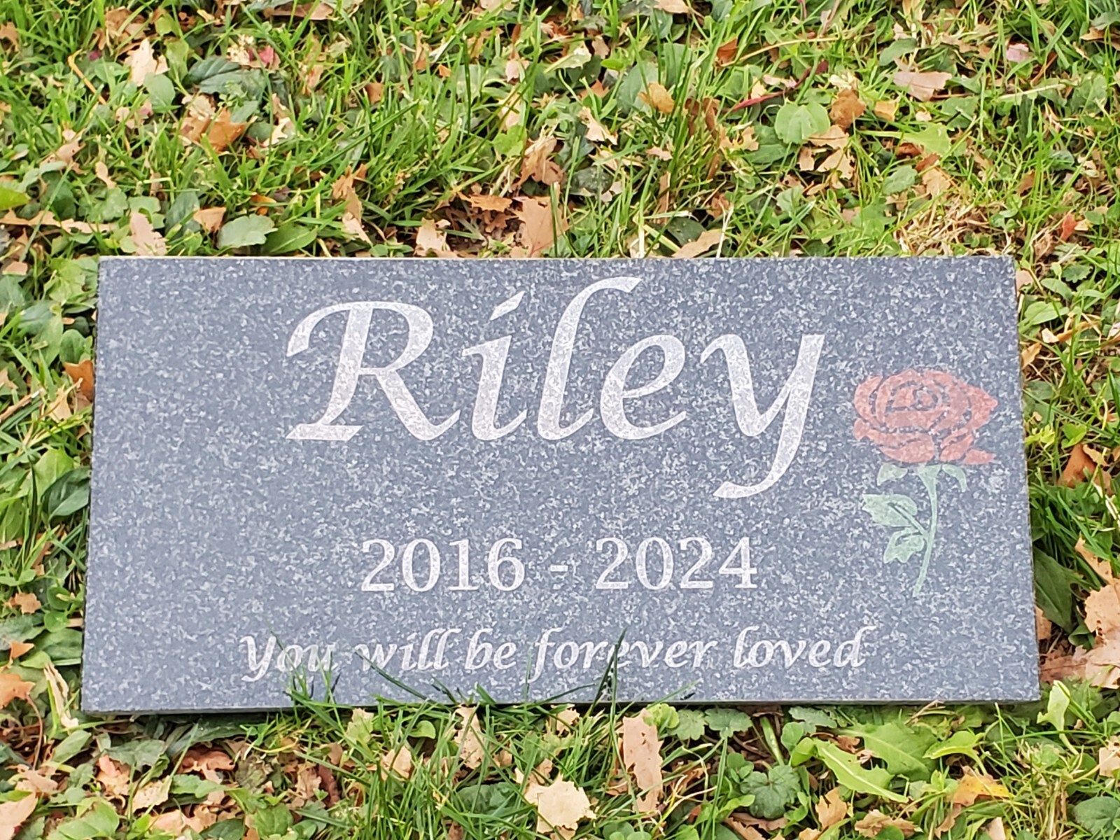Memorial Headstone Grave Stone Plaque Marker Custom Loved Ones Pet Loss Gift t6