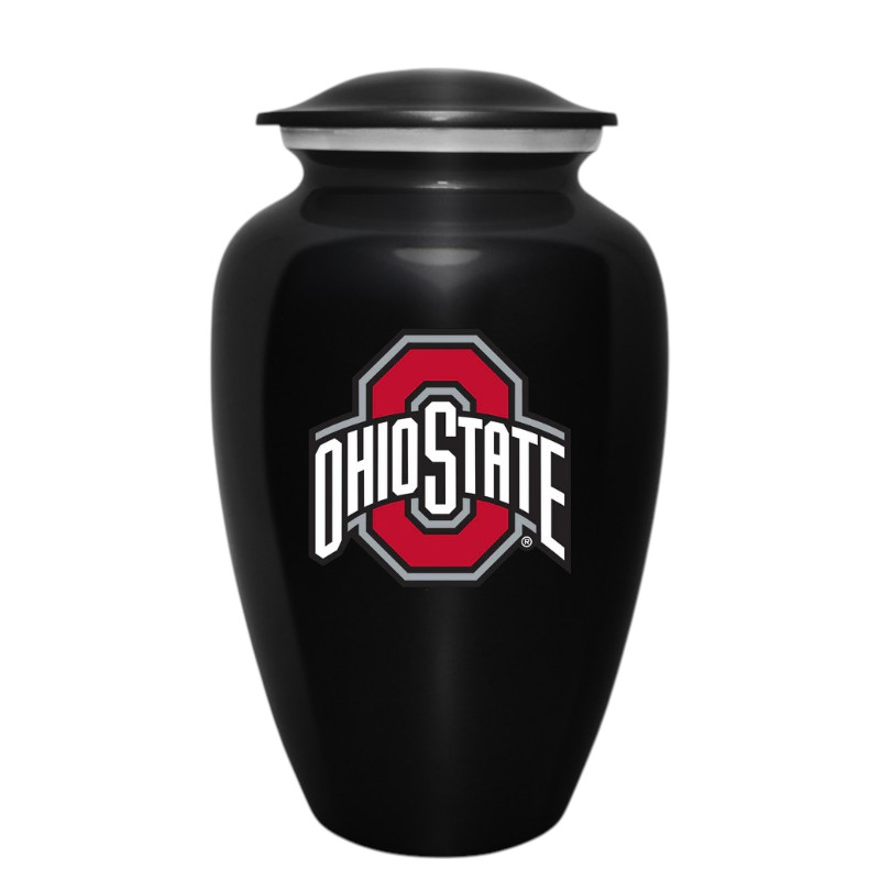 Ohio State Buckeyes Cremation Urn Memorial Black Adult Human Ashes for Men Women