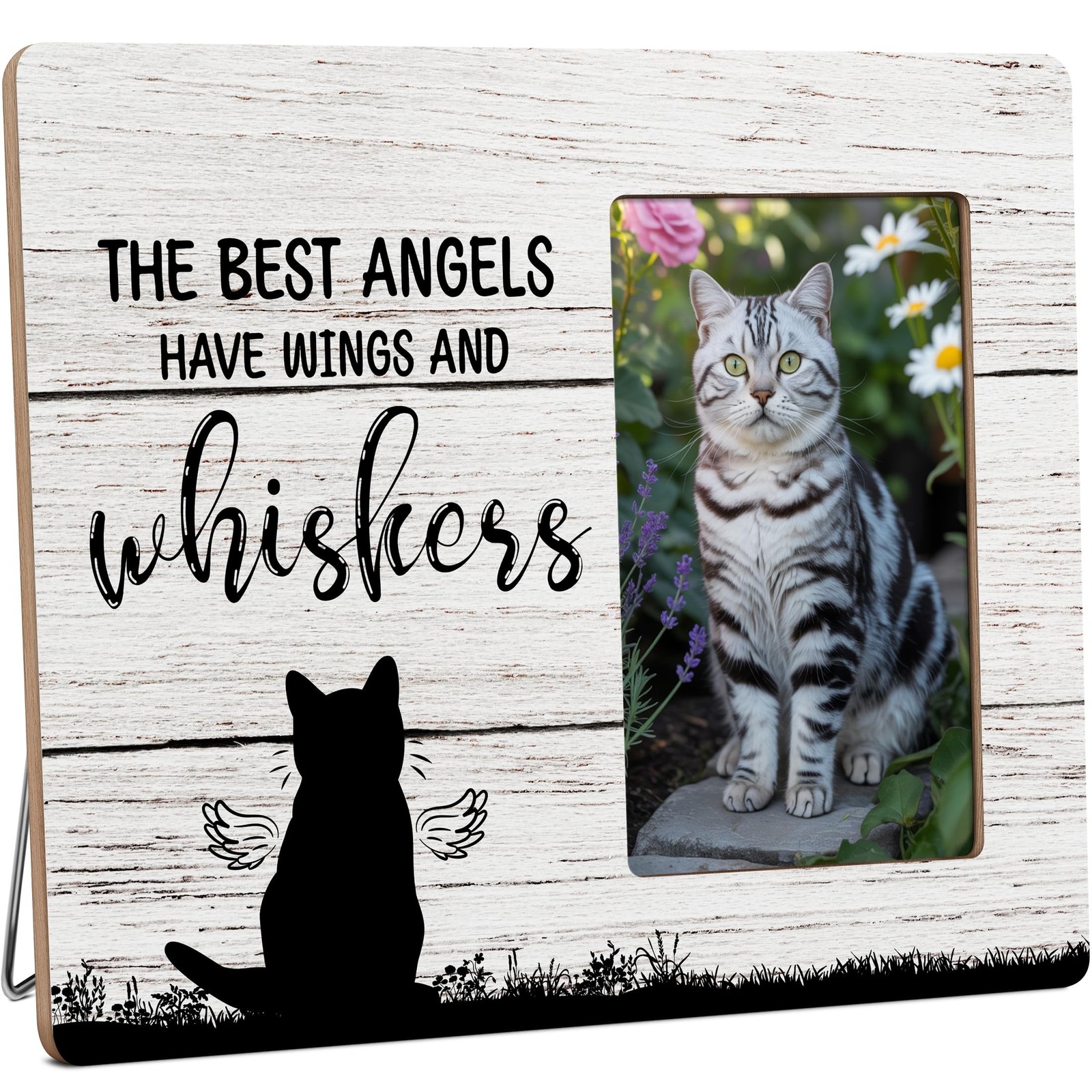 Cat Memorial Gifts for Loss of Cat, Pet Sympathy Gift Wooden Picture Frames, …