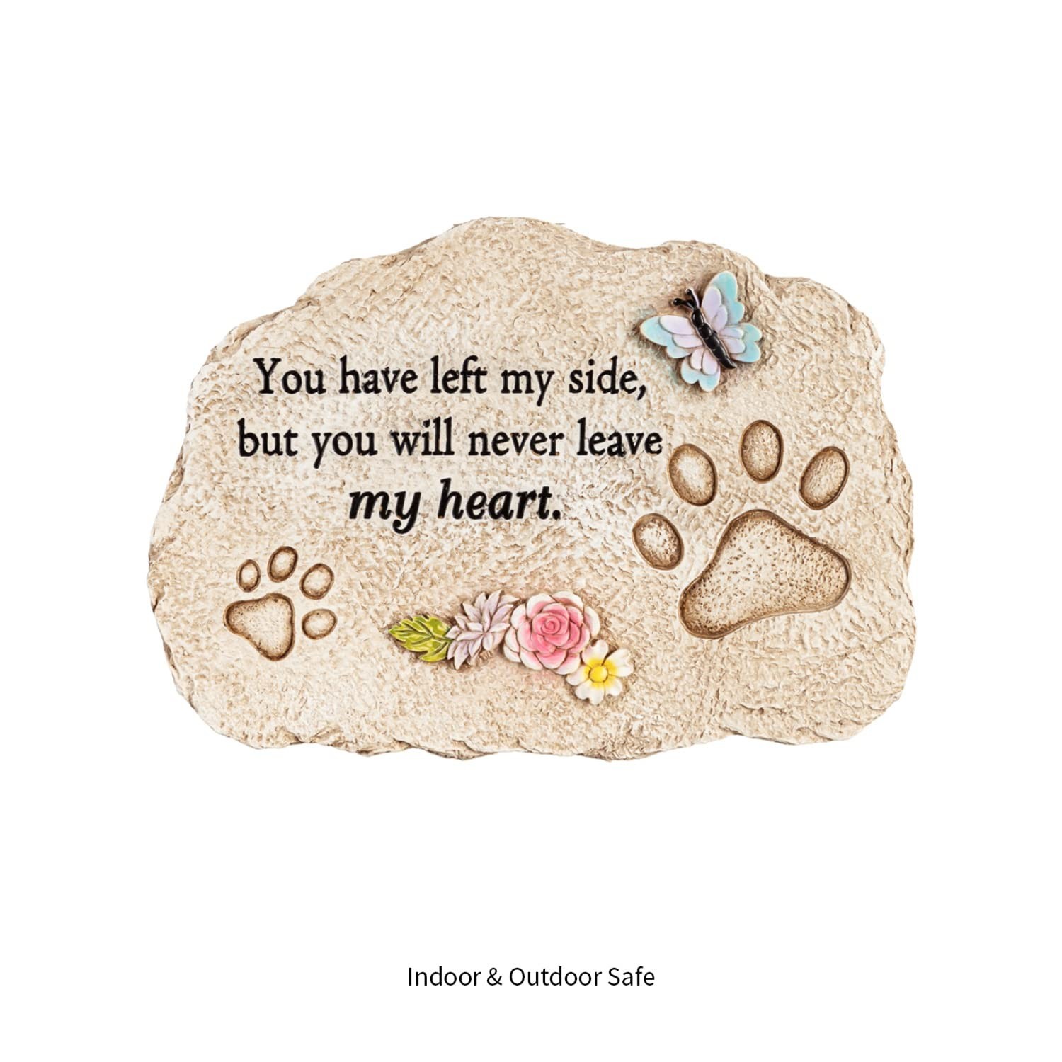 Evergreen Pet Memorial Stones | You Will Never Leave My Heart | 11.5 inches W…