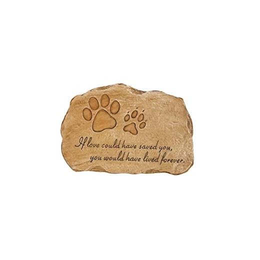 Pet Paw Print If Love Could Have Saved You Garden Memorial Stone | Outdoor