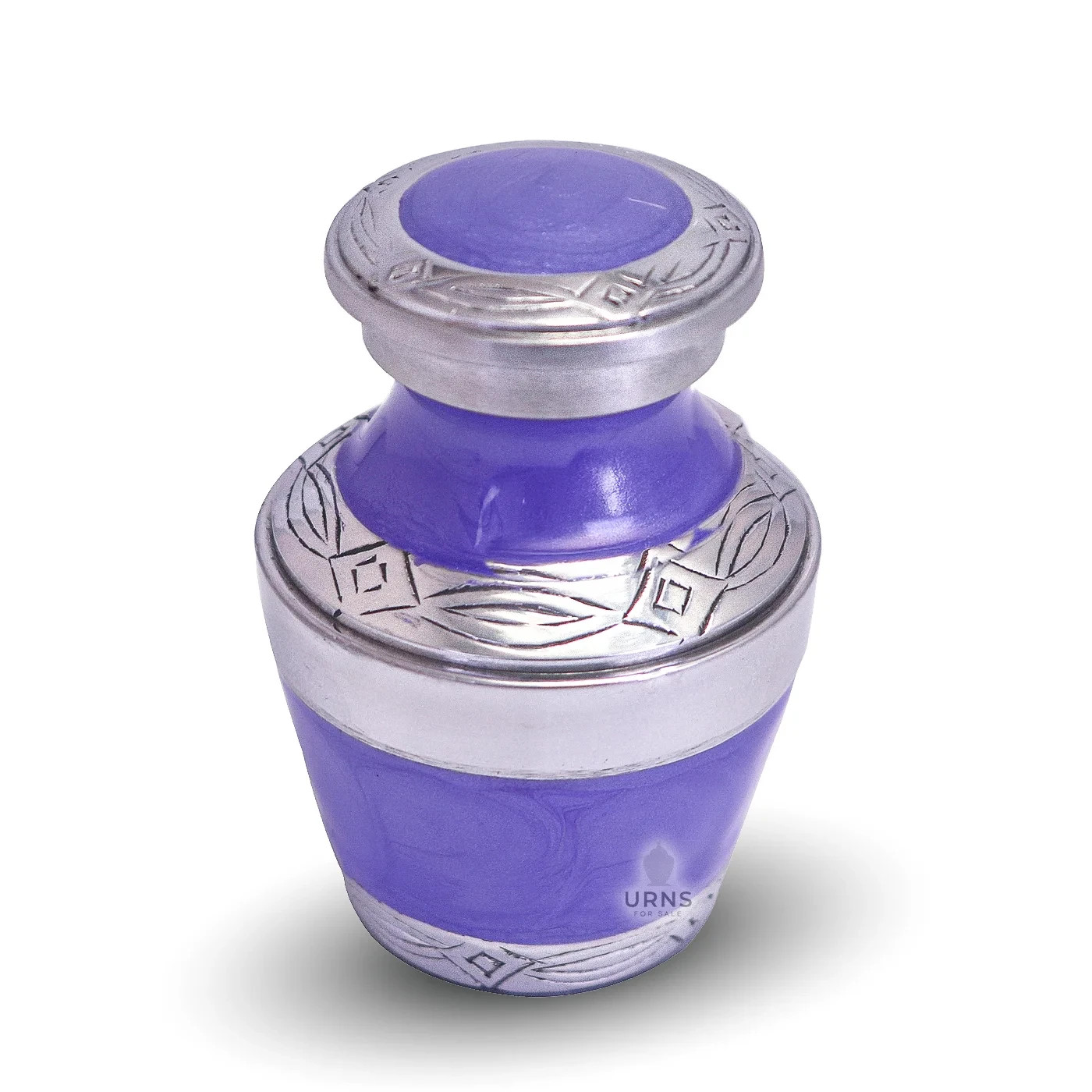 Lavender Pearl Elite Token Urn – Mini Keepsake Cremation Urn for Sharing