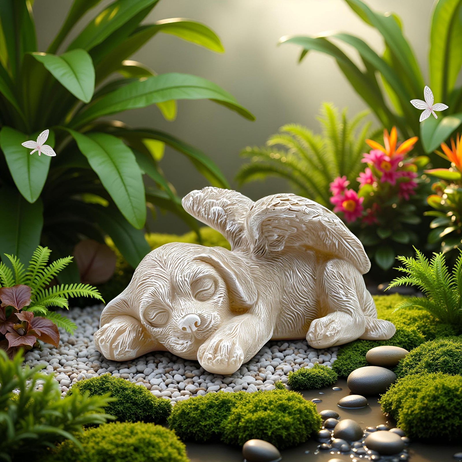 Small Dog Memorial Gifts for Loss of Dog,Resin Pet Memorial Statues,Forever M…