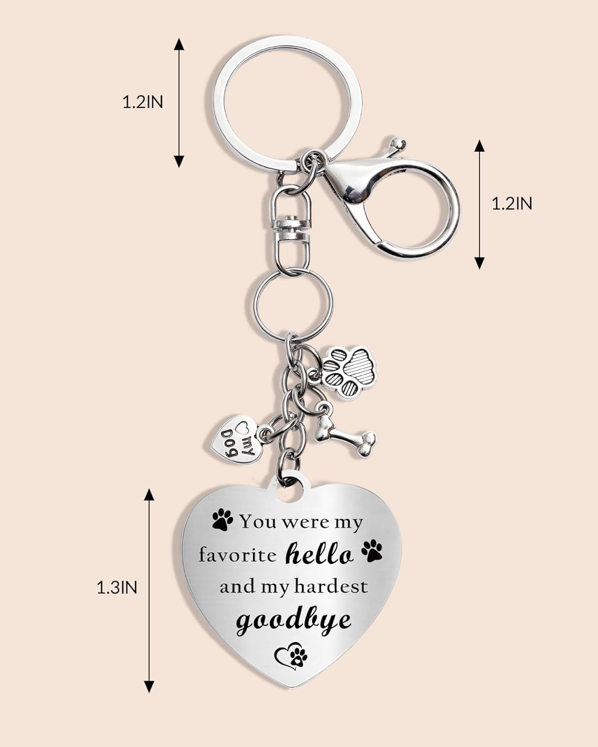 Pet Memorial Gifts for Loss of Dog, Rainbow Loss Sympathy Gift Bridge Keychain f