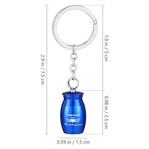 Mini Urns for Ashes Keychain Urn Keepsake Metal Small Memorial 1.5X1.5X2.5CM