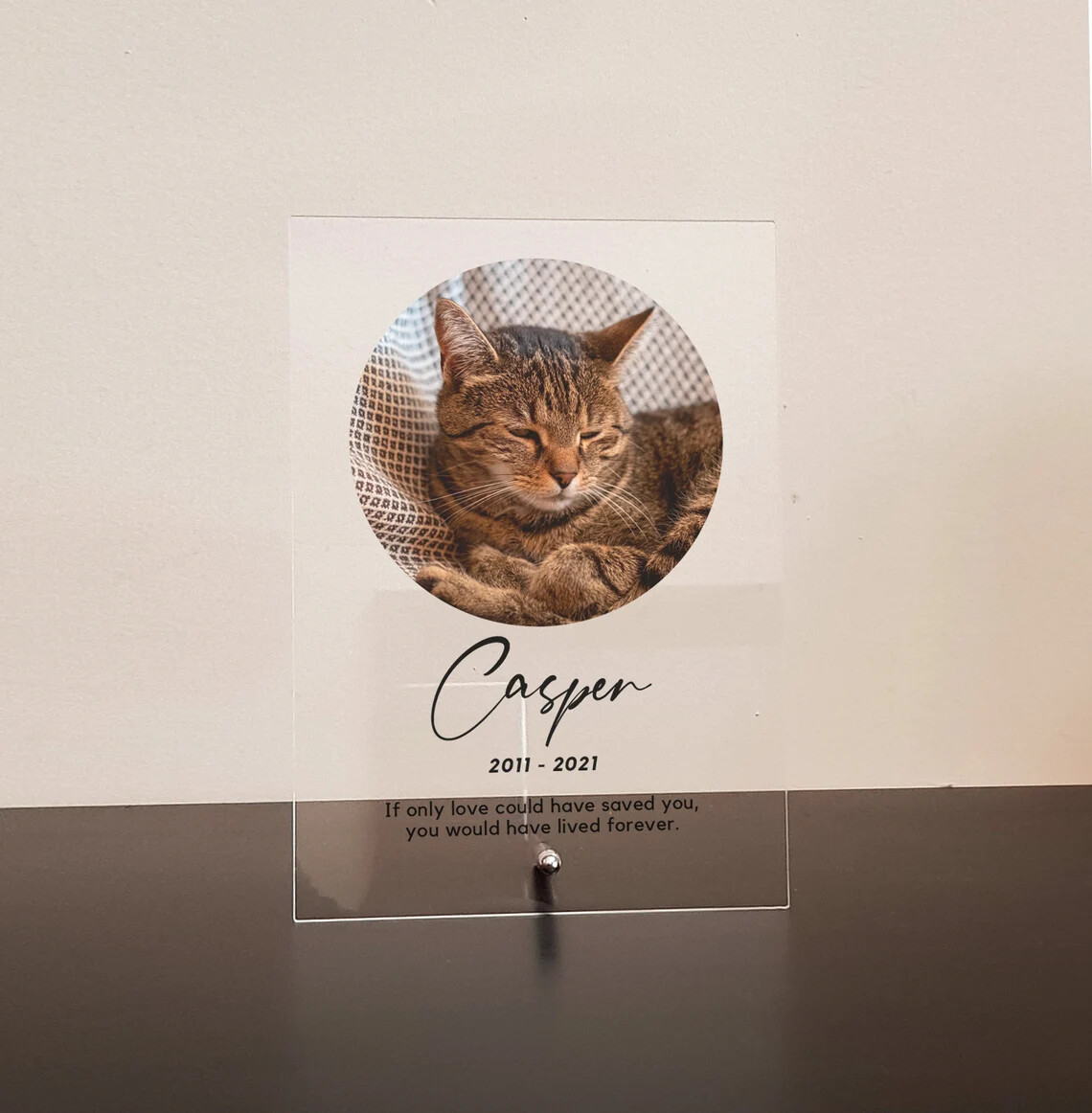 Personalised Pet loss Memorial Photo Plaque Dog Cat Horse Keepsake Gift