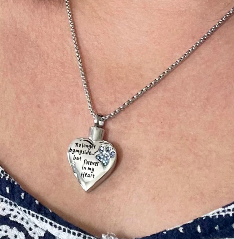 Pet Memorial Remembrance Urn Necklace for Ashes