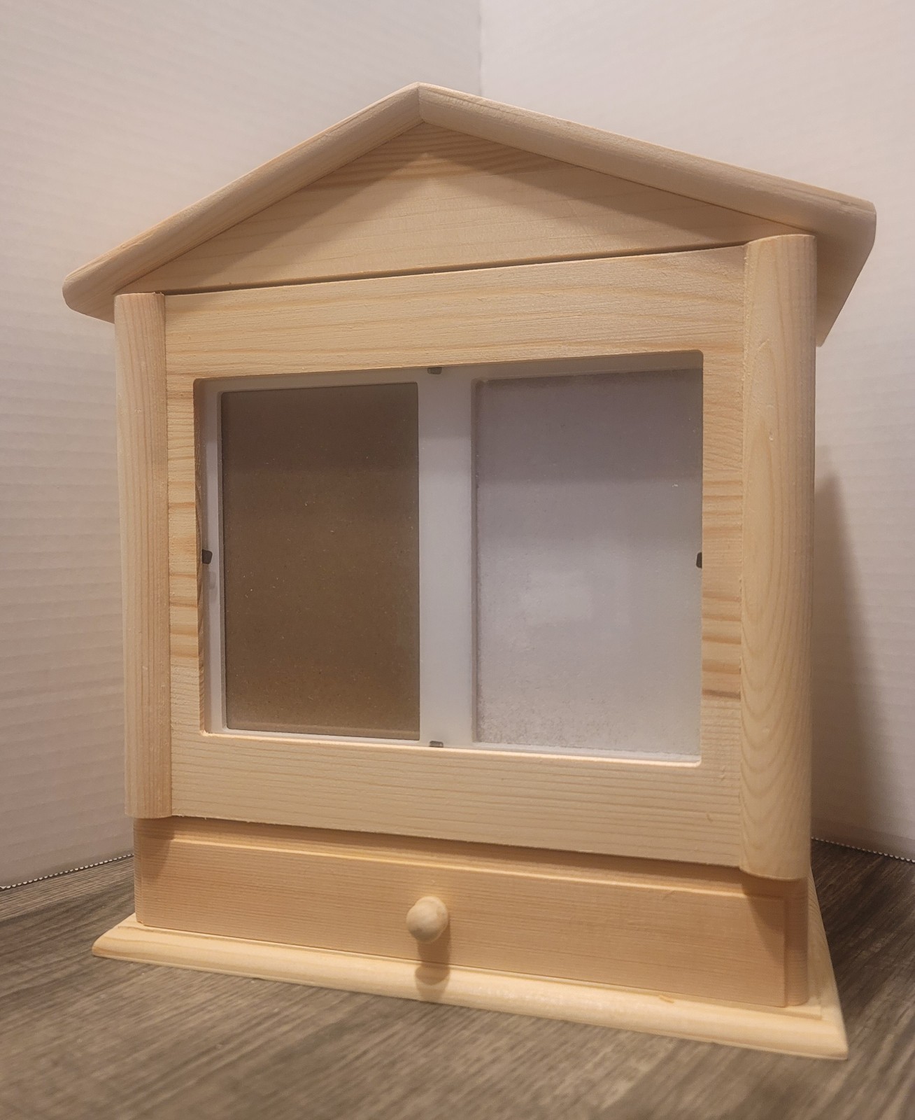 Wood Pet Memorial Urn Dog/Cat Ashes Wooden House Design