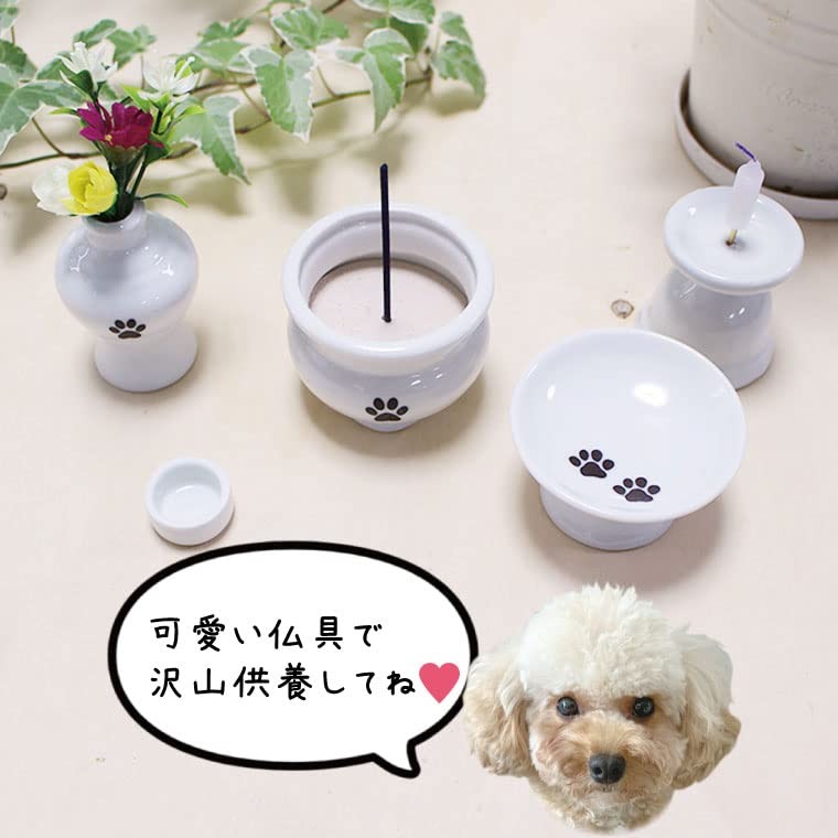Pet Memorial Set with Paw Print Bouquet