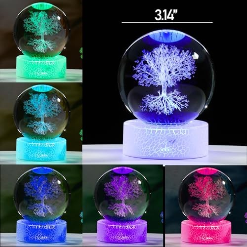 3D Tree of Life Gifts for Women – Crystals Ball Tree of Life 80mm-tree of life