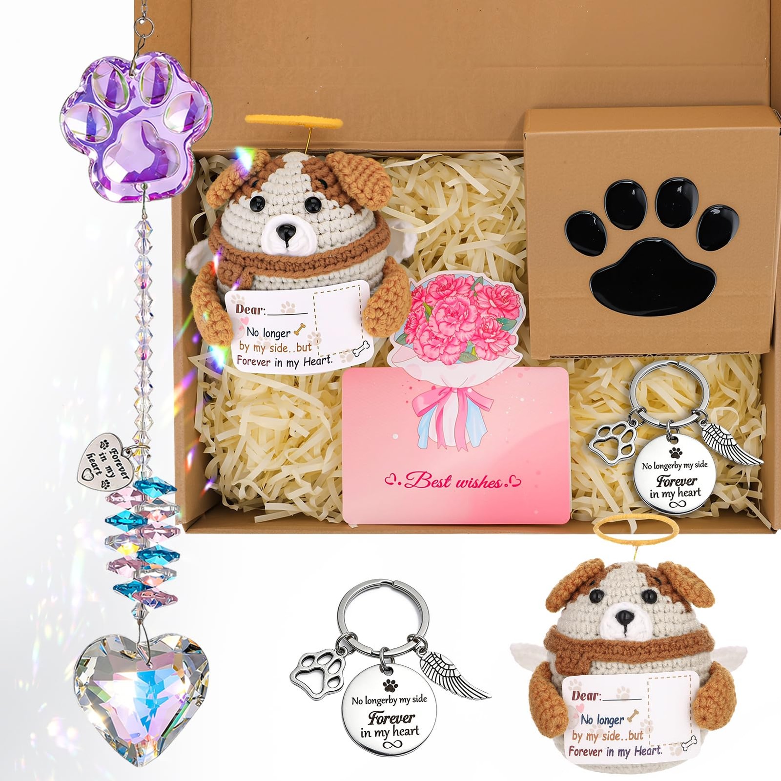 Dog Memorial Gifts with Suncatcher Sympathy Gift for Loss of Dog Pet Loss Tho…