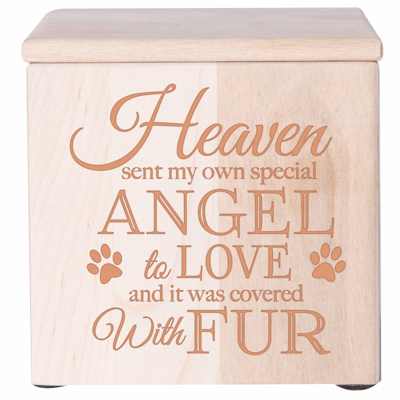 Wooden Memorial Cremation Urn Box For Pet Ashes 3.5″- Heaven Sent My Own Special