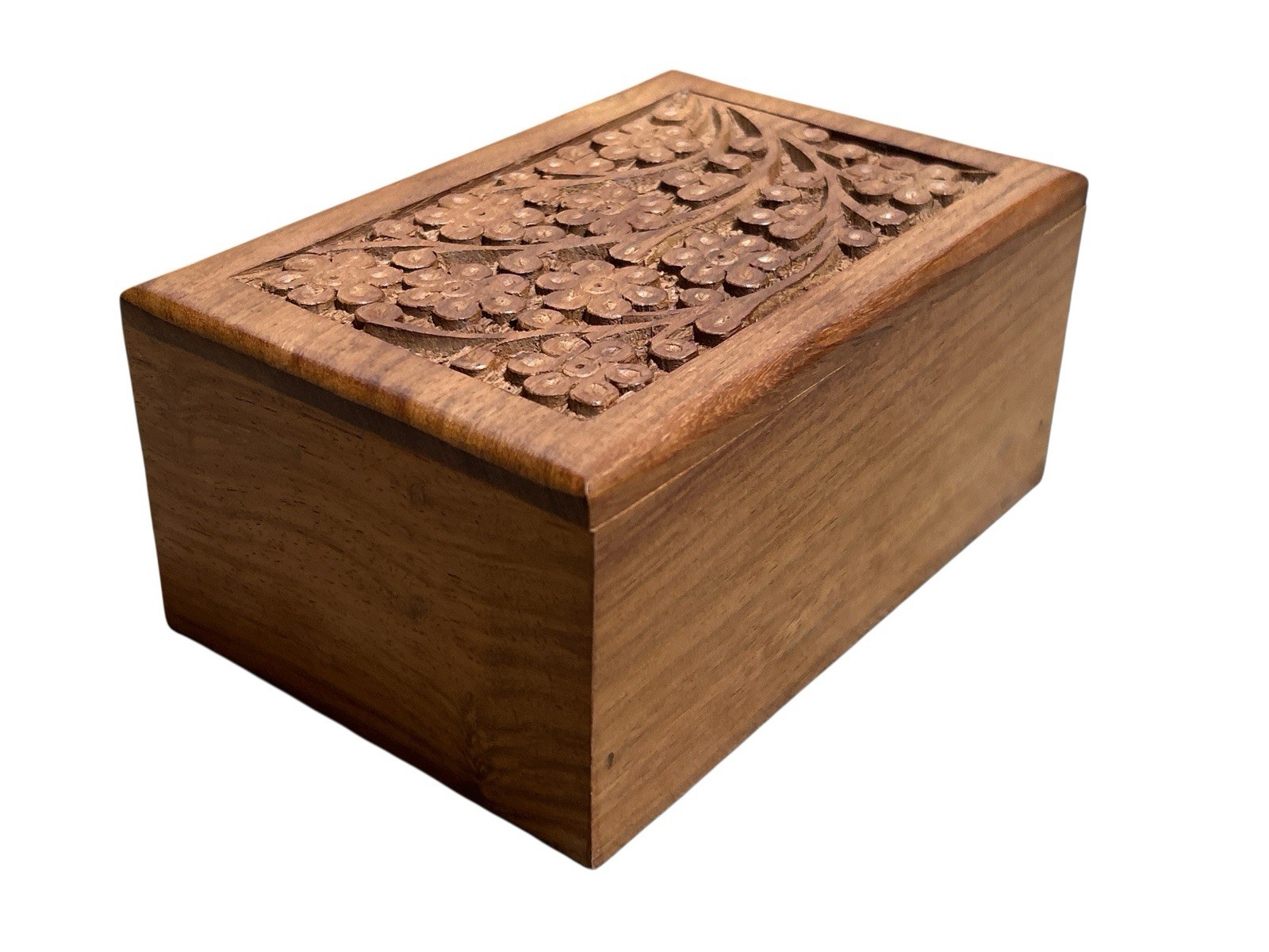 Pets Remembered Wood Cremation Urn Engraved Memorial Keepsake Box 6×4.25×2.75”
