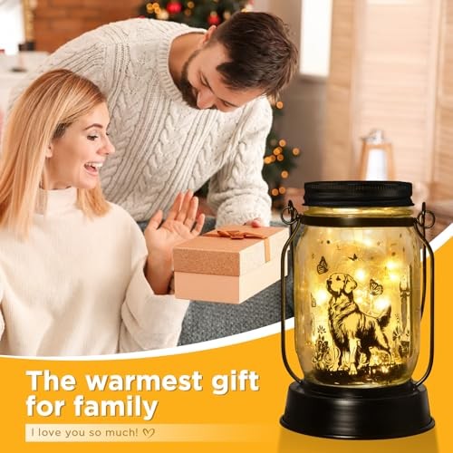 r Gifts for Women/Menr Solar Lanterns Dog Mom Birthday Dog Golden Retrieve