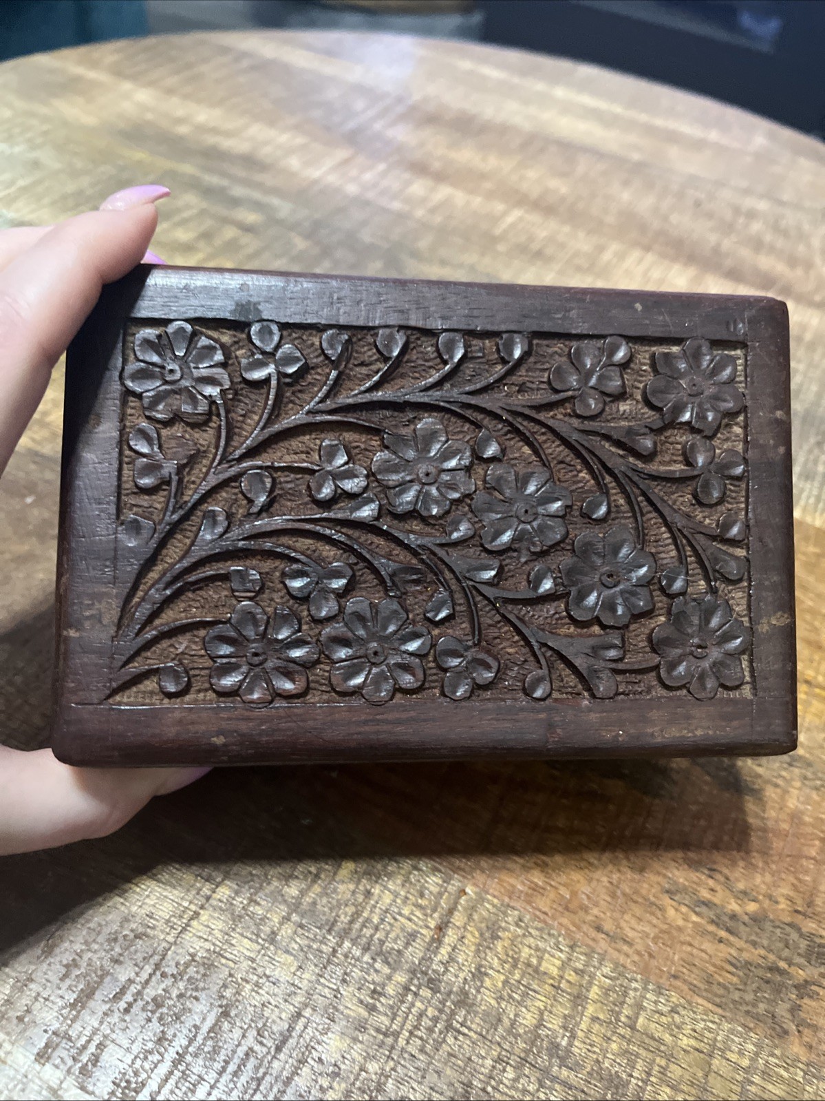 Handcrafted Rosewood Cremation Urn Small Pet Ashes Cat Dog Tree Of Life Keepsake