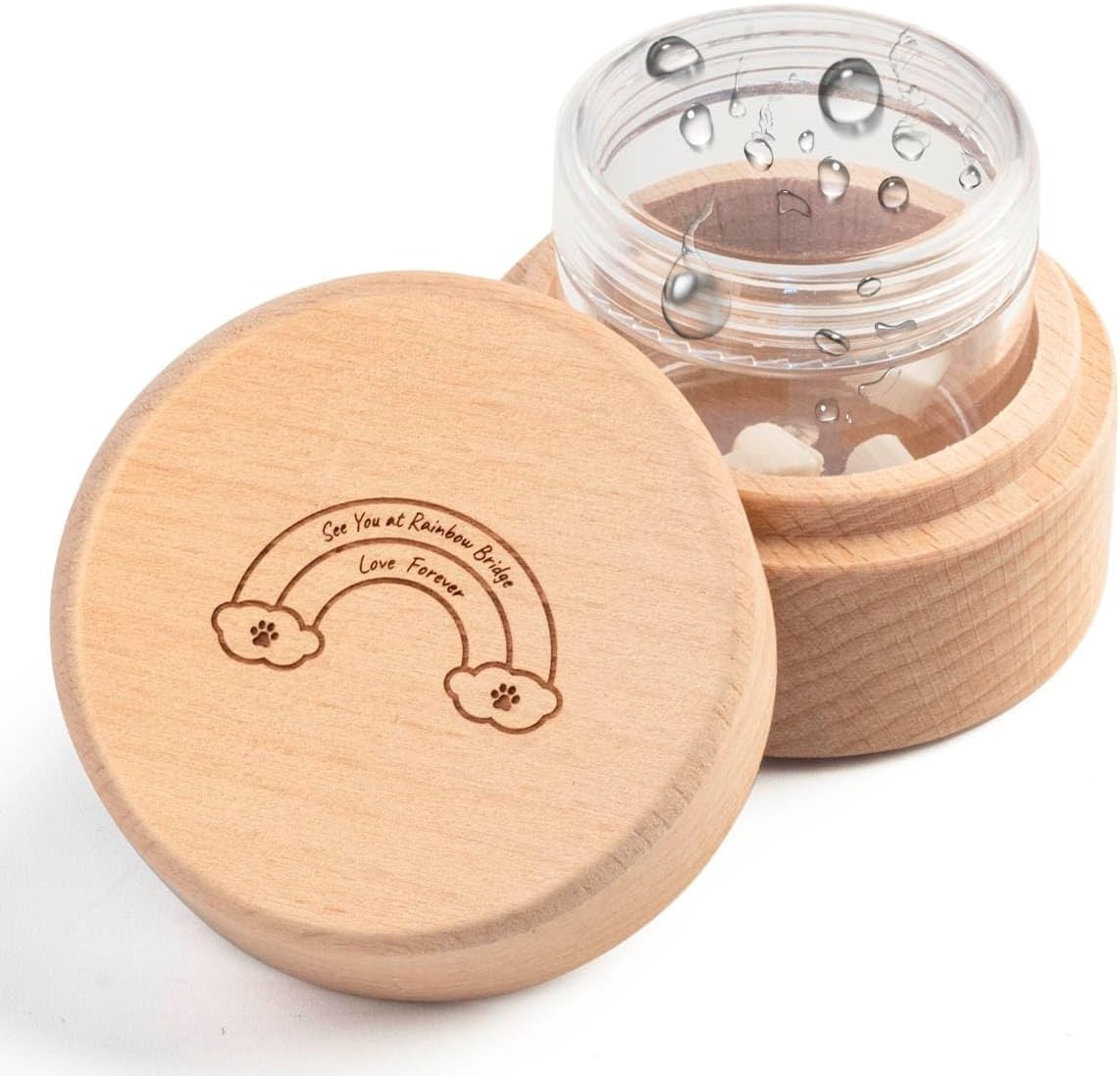 Small Elegant Beech Wood Pet Urn – A Touching Keepsake for Cherished Memories