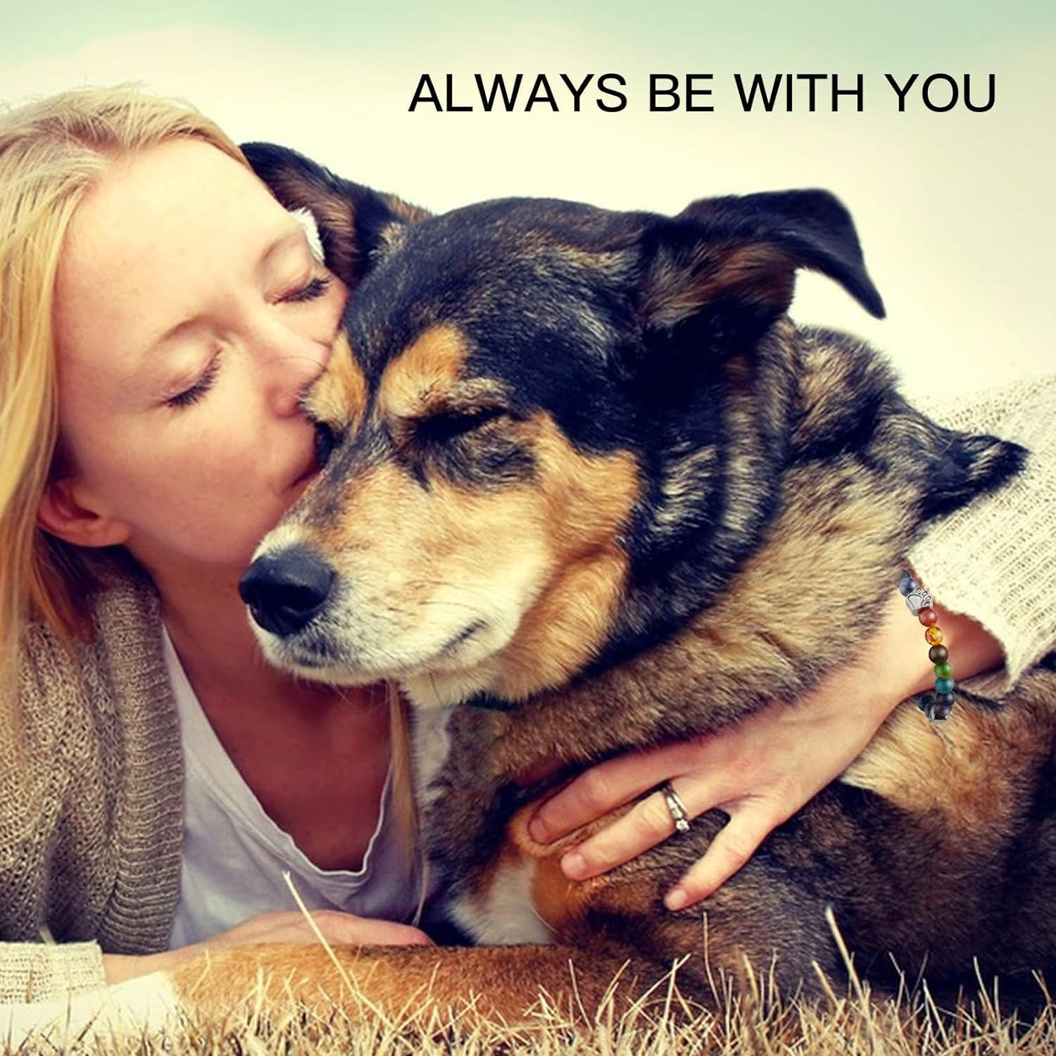 Pet Memorial Gifts, Pet Sympathy Gift, Rainbow Bridge Bracelet for Beloved Dog C
