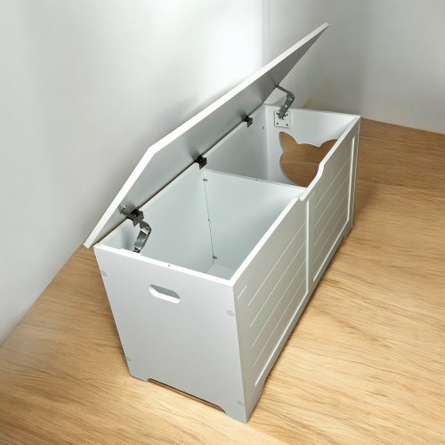 39.4 Top Open Cat Litter Box Enclosure Furniture, Cat Washroom, Hidden Litter Bo