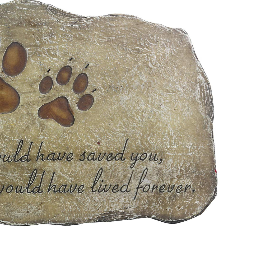 Paw Prints Dog Pet Memorial Stones, Pet Garden Stone Grave Marker for Dog or …