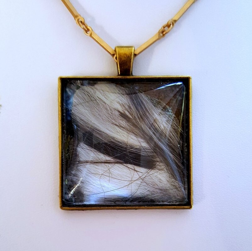Memorial/Remembrance Pendant for Necklace – CUSTOM MADE with fur or ashes etc.